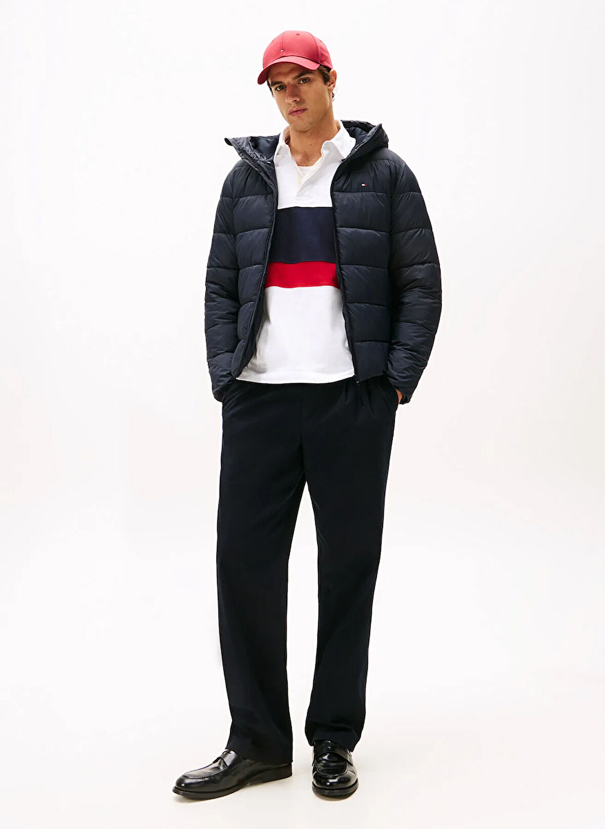 Tommy Hilfiger Normal Mavi Erkek Ceket MW0MW41983DW5_MID WEIGHT HOODED JAC