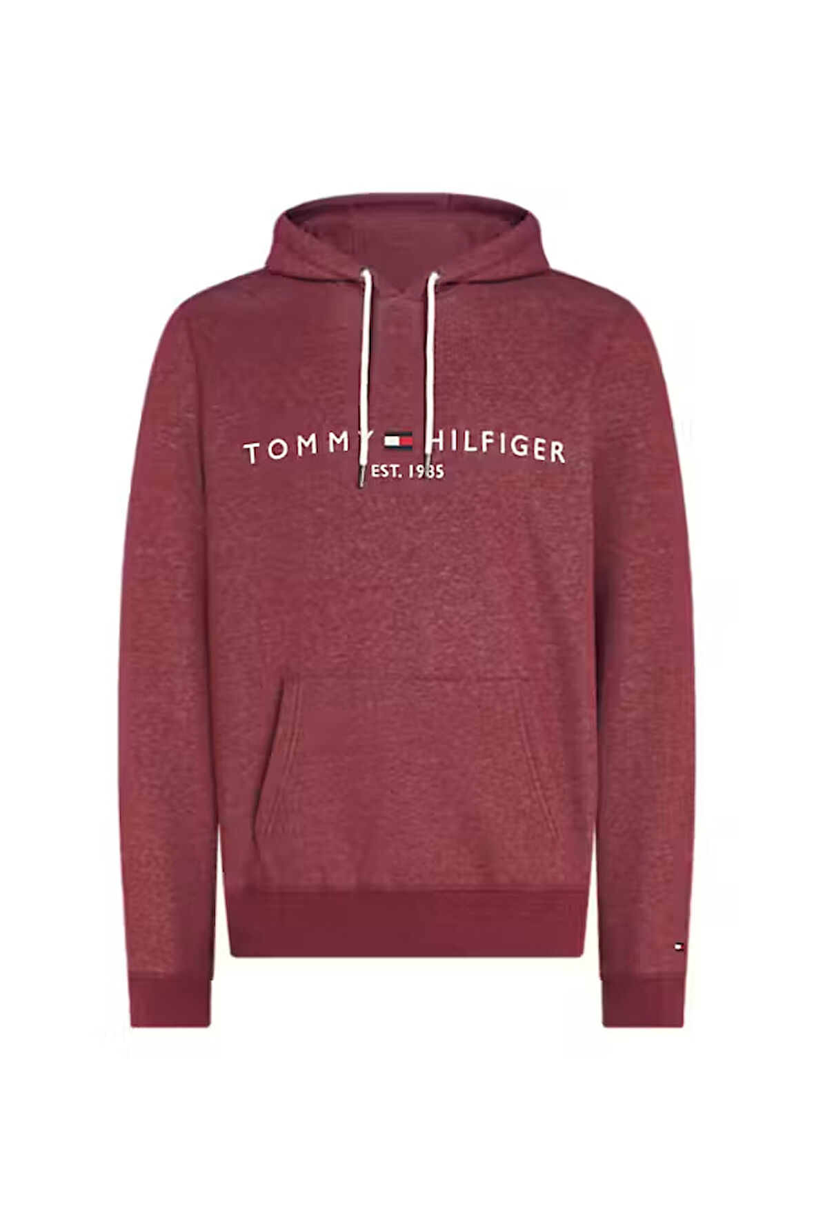Erkek Kapüşonlu Logo Baskılı Sweatshirt - Bordo | S