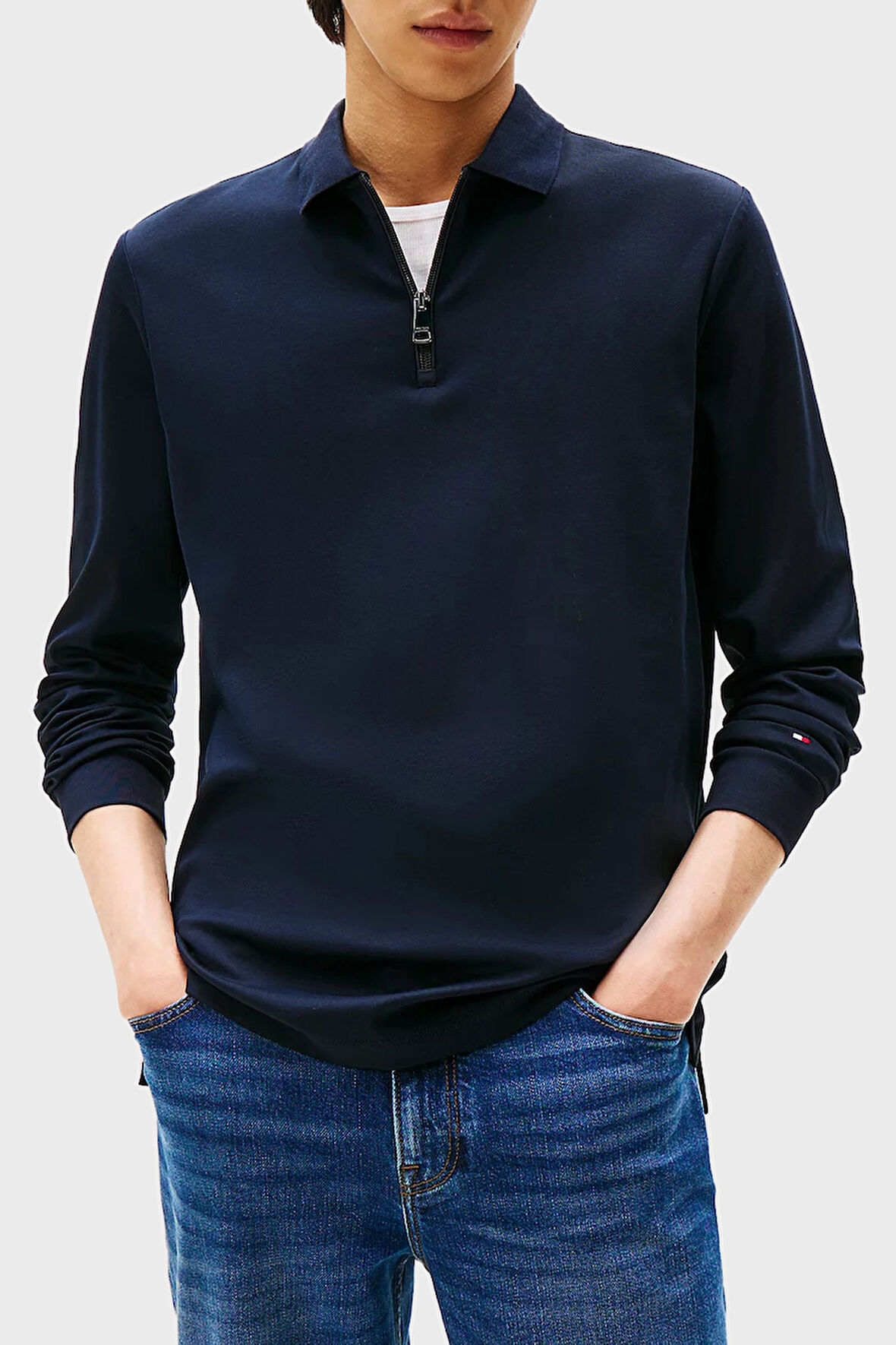 Tommy Hilfiger Erkek Polo Yaka Sweat MW0MW42078 DW5