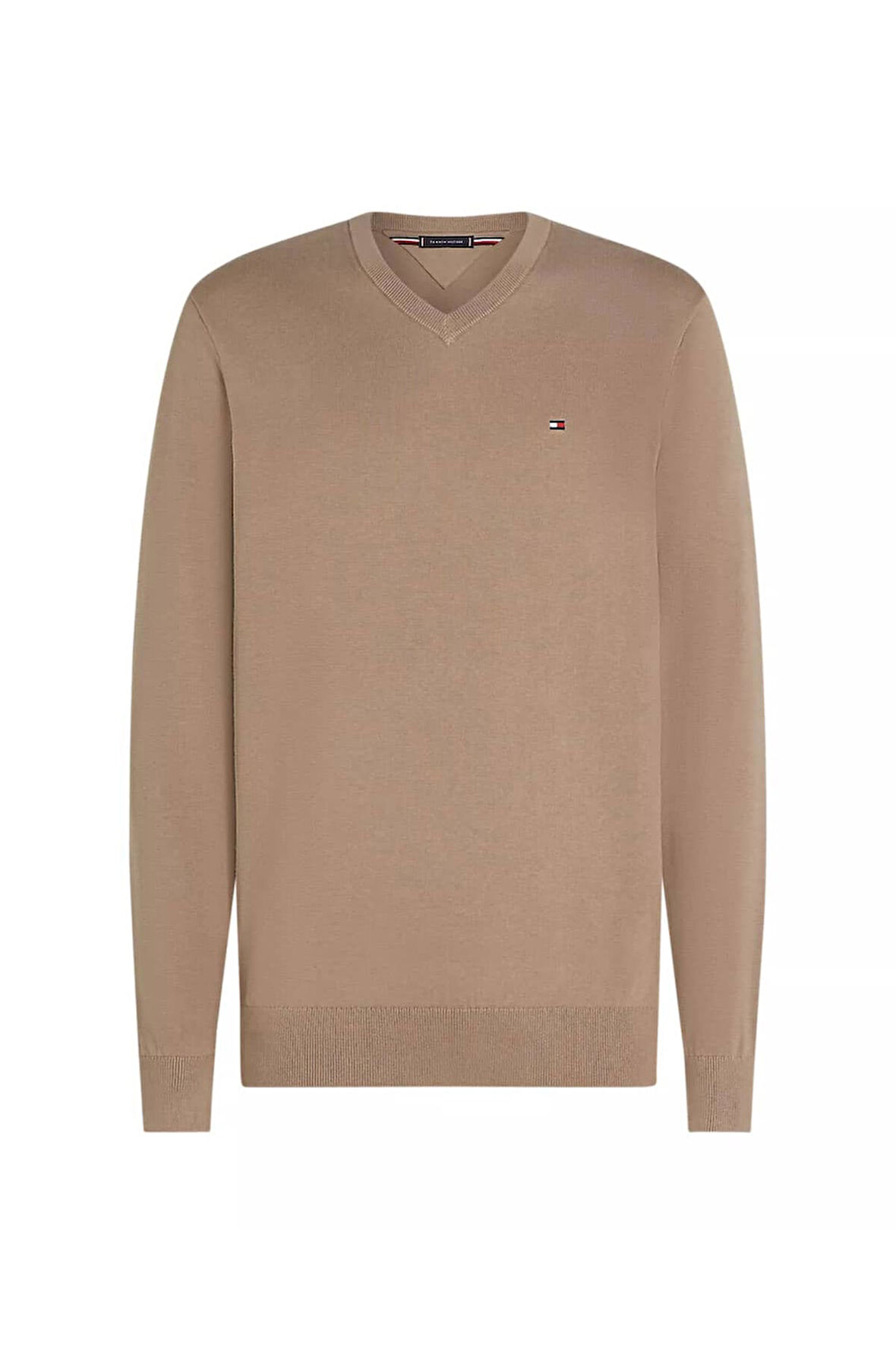 Erkek Regular Fit V Yaka Pamuklu Triko Kazak - Bej | XL