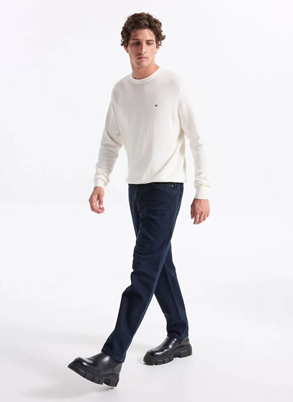 Tommy Hilfiger Normal Bel Normal Paça Normal Erkek Denim Pantolon MW0MW403571BR_TAPERED HARLEM RGD WI