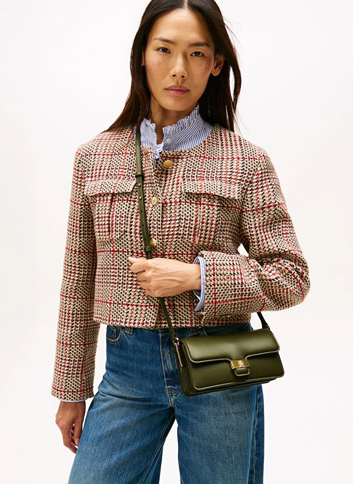 Tommy Hilfiger Haki Kadın Çapraz Çanta AW0AW18028MT1