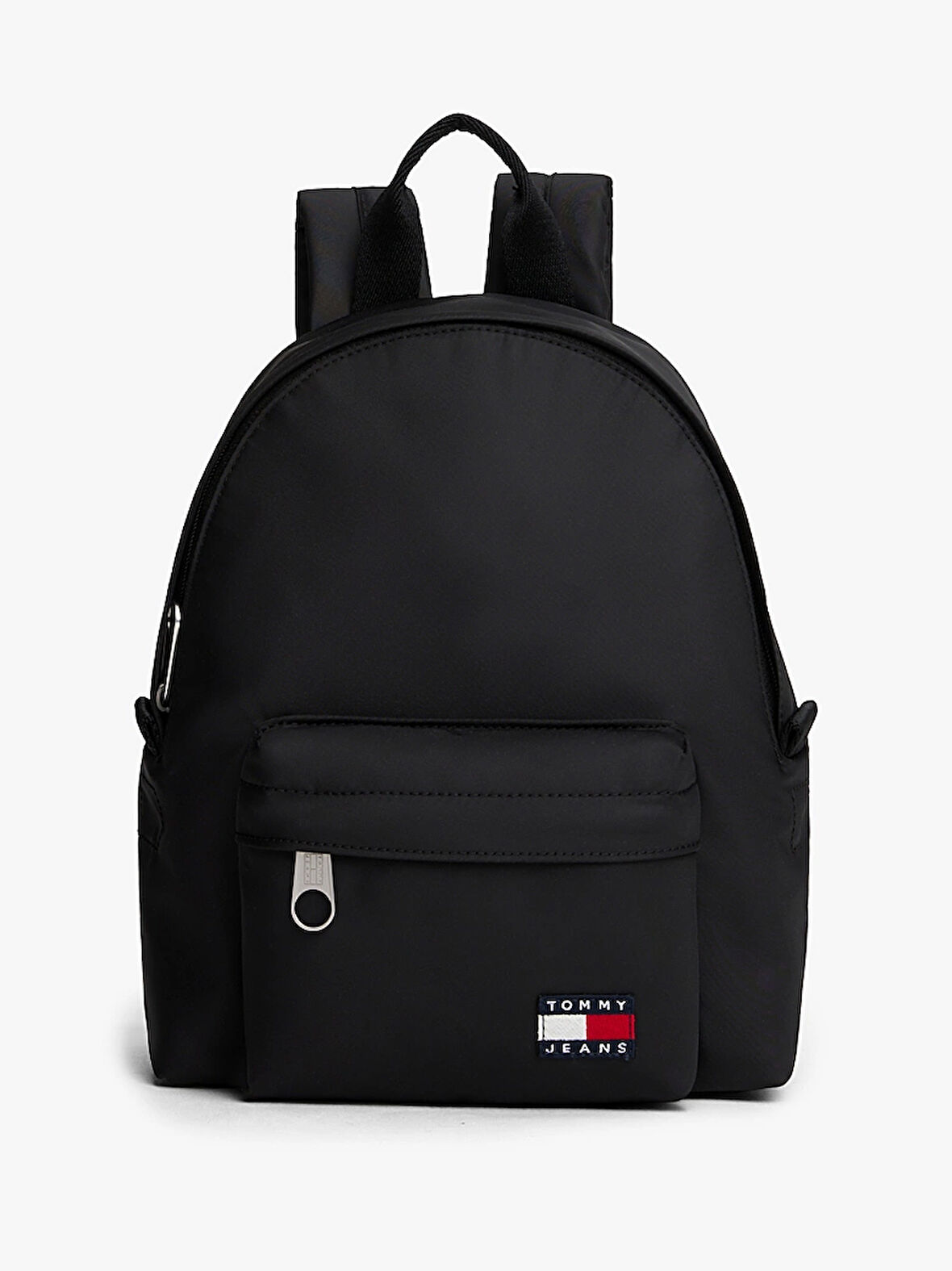 TOMMY HILFIGER Kadın Marka Logolu Yumuşak Mikrofiber Kumaşlı Ayarlanabilir Sırt Askısı Dolgusuz Astarsız Siyah Sırt Çantası AW0AW17892 BDS