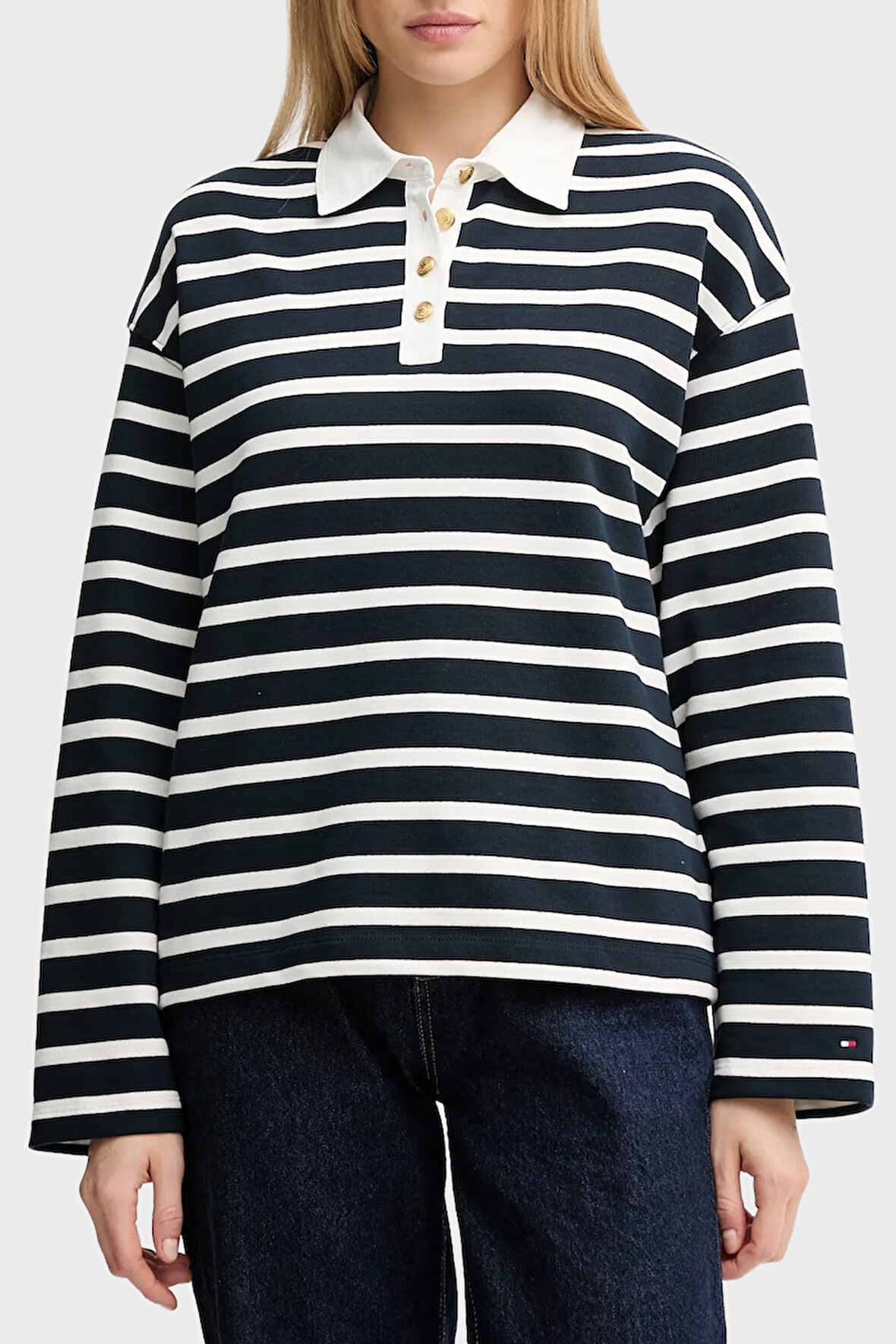 Tommy Hilfiger Bayan Polo Yaka Sweat WW0WW47457 0Y7