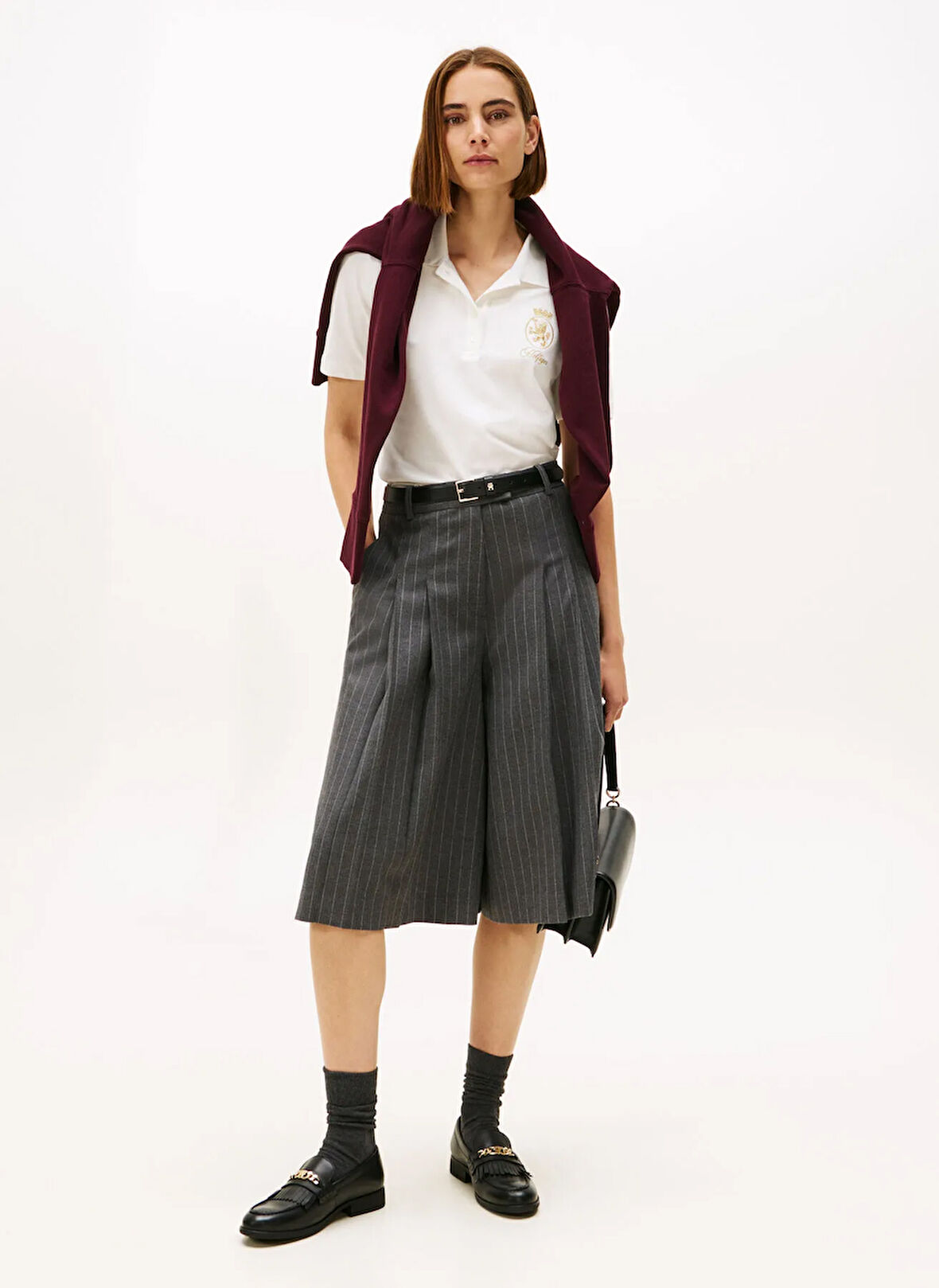 Tommy Hilfiger İşlemeli Beyaz Kadın Polo T-Shirt