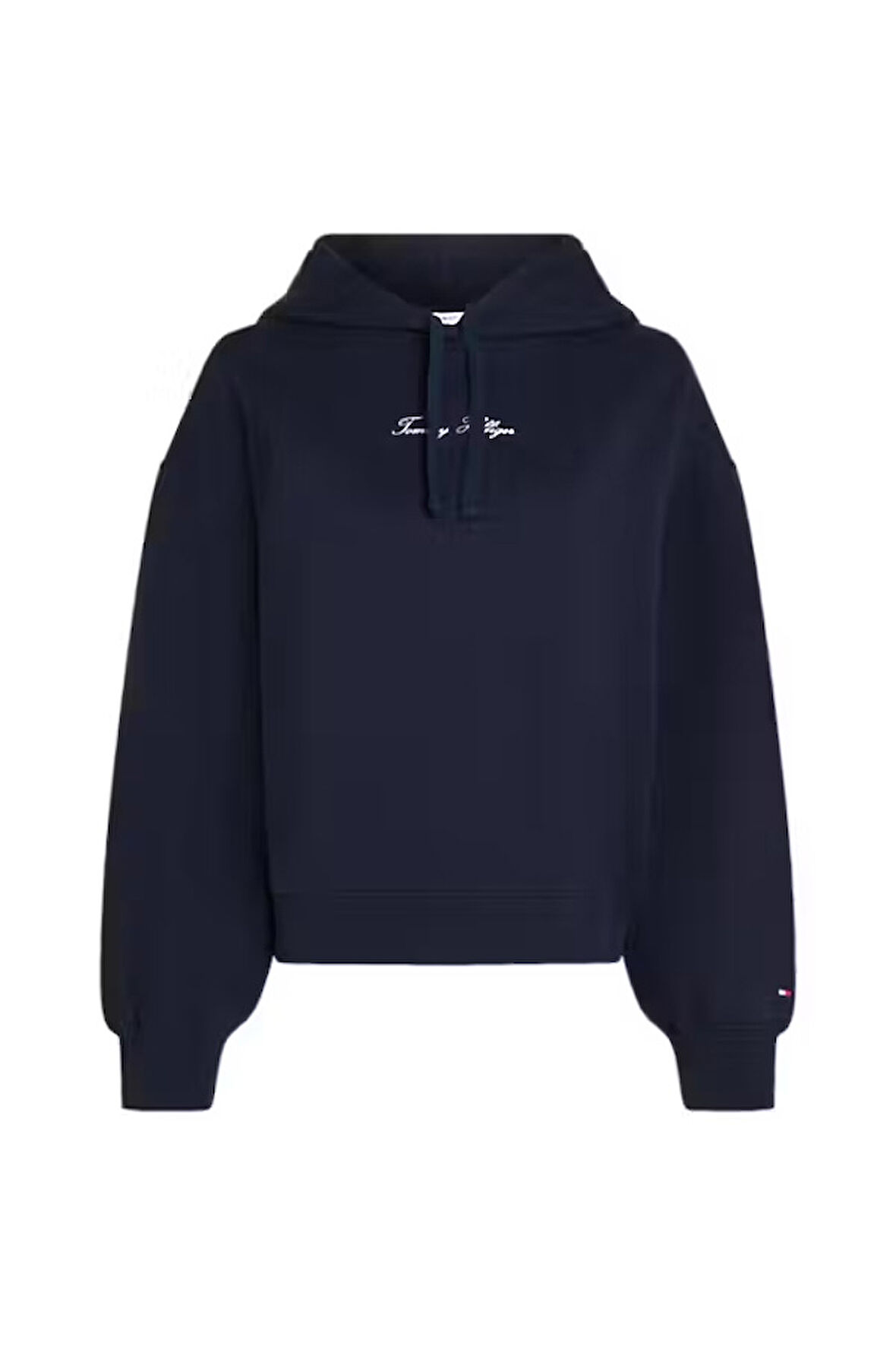 Kadın Balon Kollu Kapüşonlu Sweatshirt - Lacivert | L