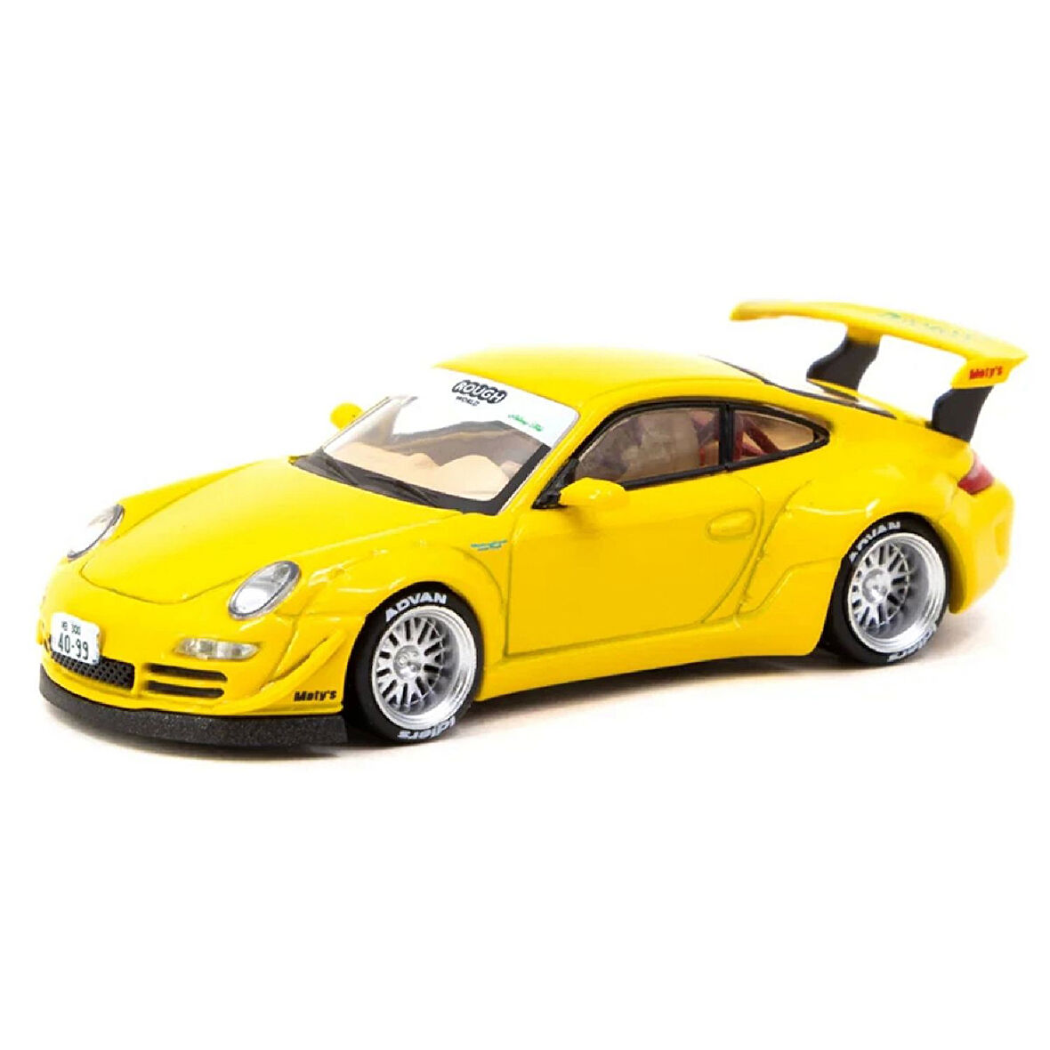 1:64 Diecast RWB 997 Notting Hill Road Yellow Tarmac Model Araba
