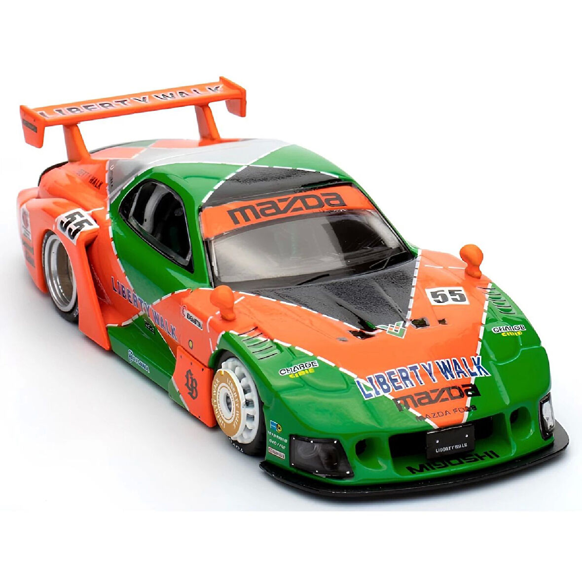 1:64 Diecast Mazda RX7 LBWK (FD3S) LB-Super Silhouette Inno Model Araba