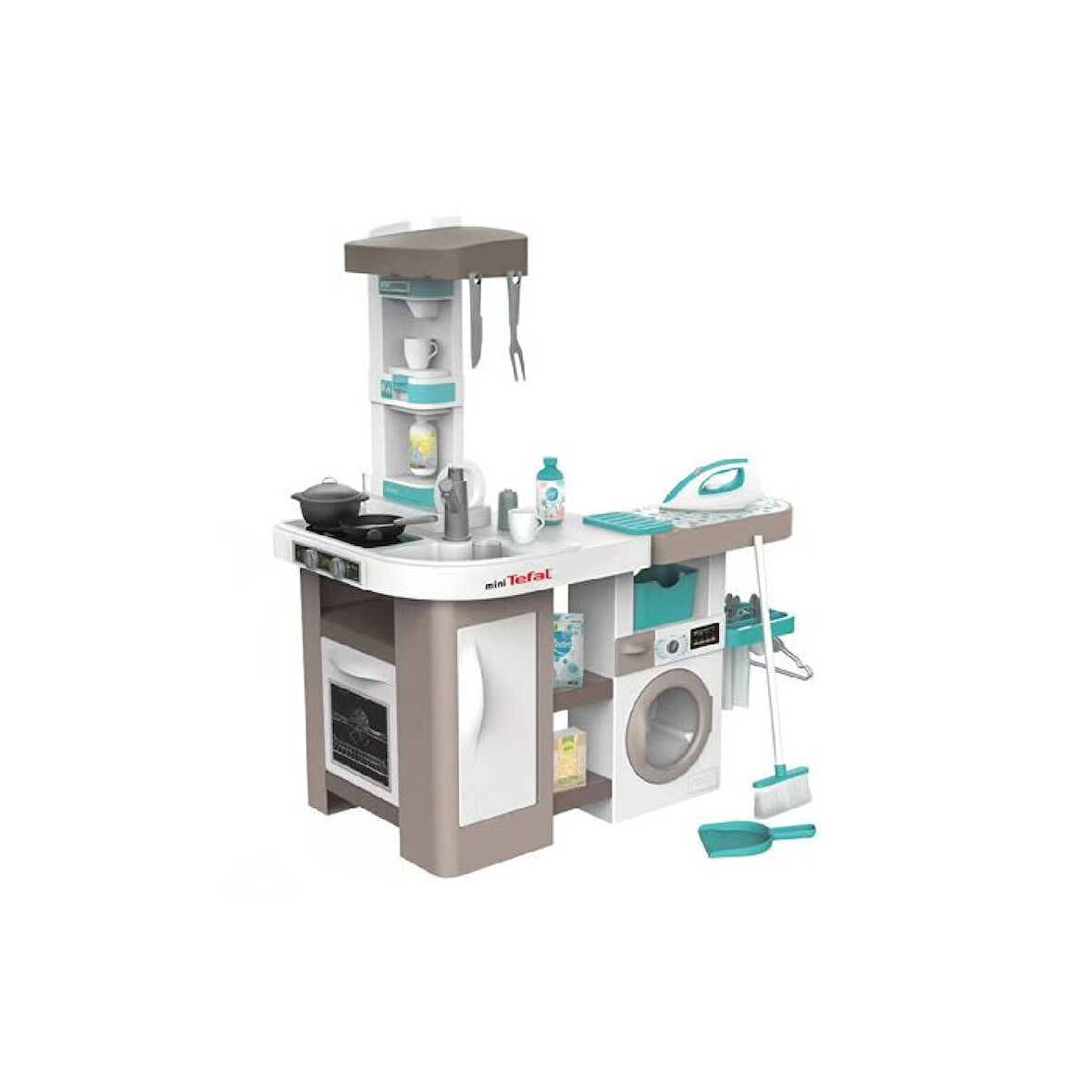 Çocuklar için Sesli Aktivite Çamaşır Makinası Modelli Tefal Mutfak Oyun Seti