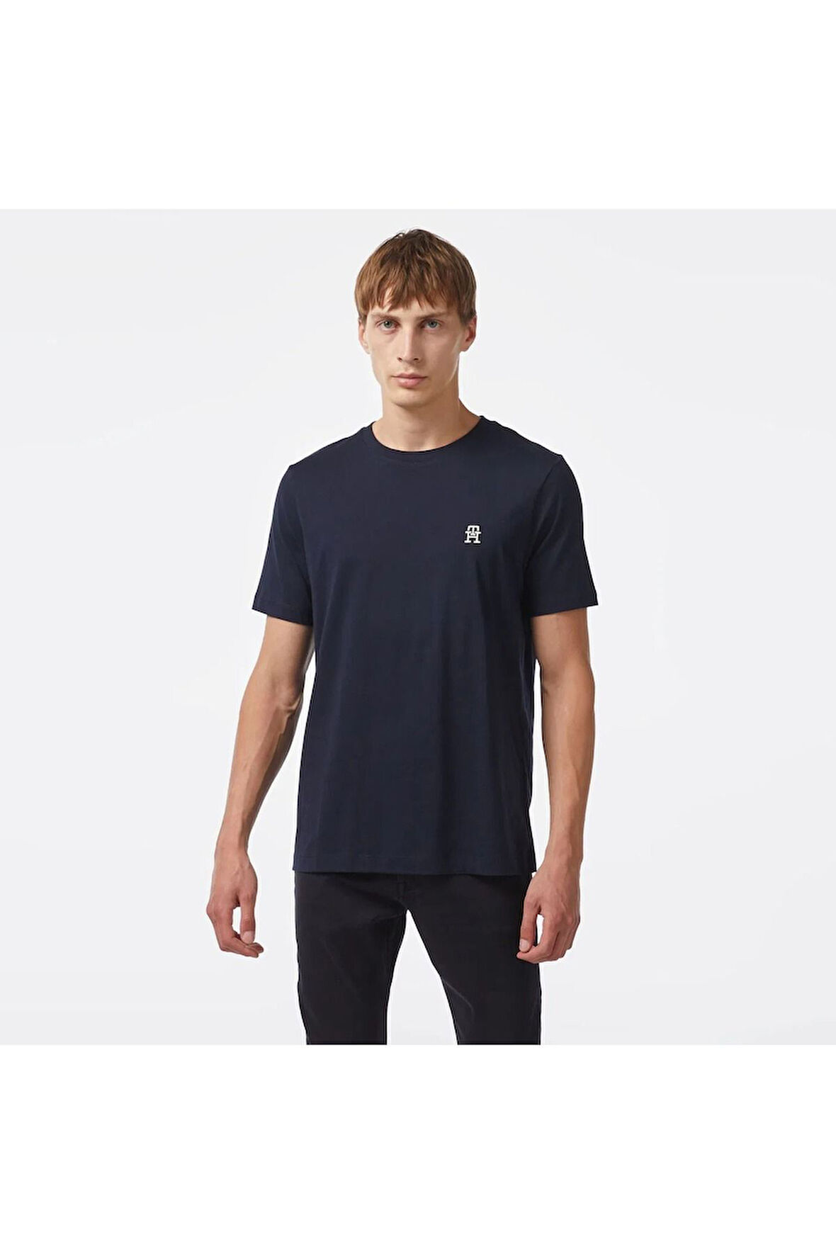 Erkek Dokuma Kumaş Kısa Kol Düz Model T-Shirt