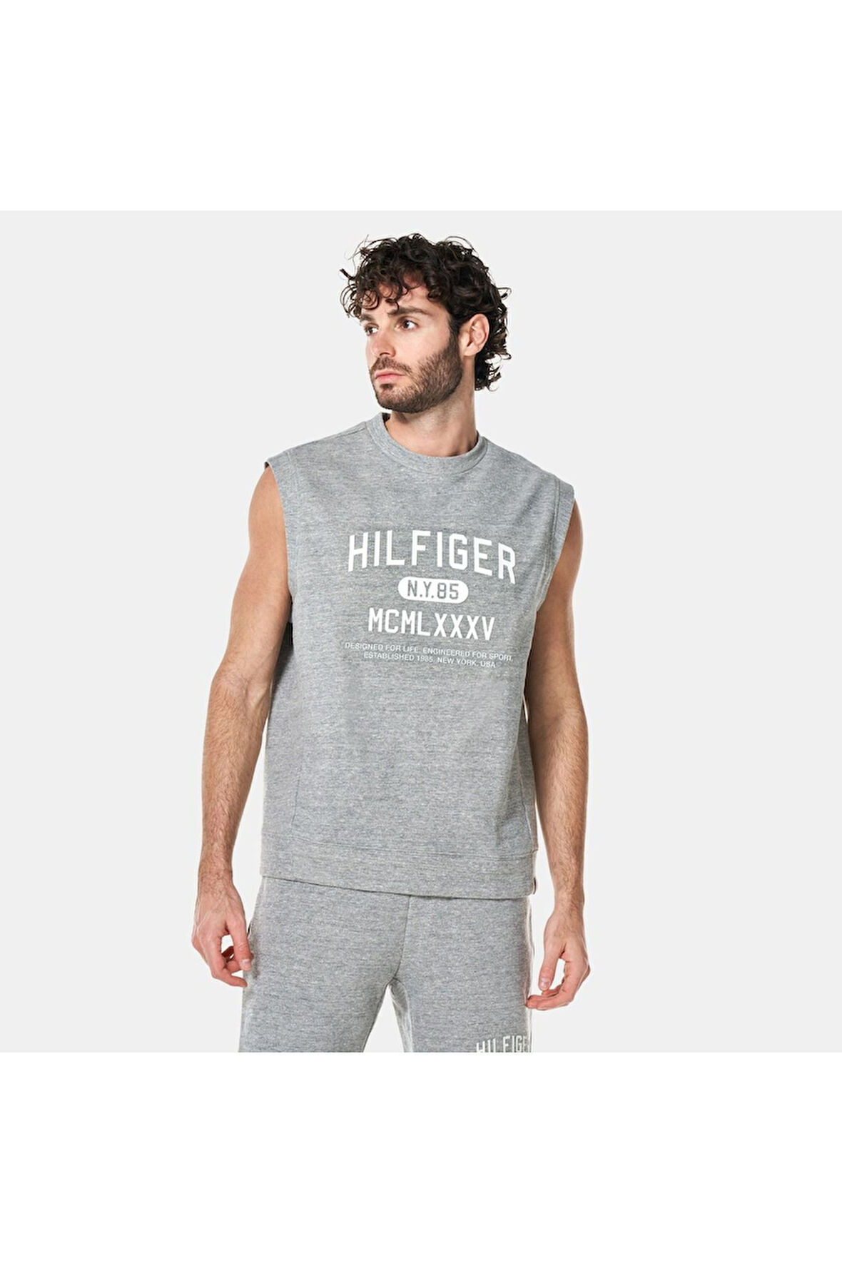 Erkek Grafik Kolsuz Sweatshirt