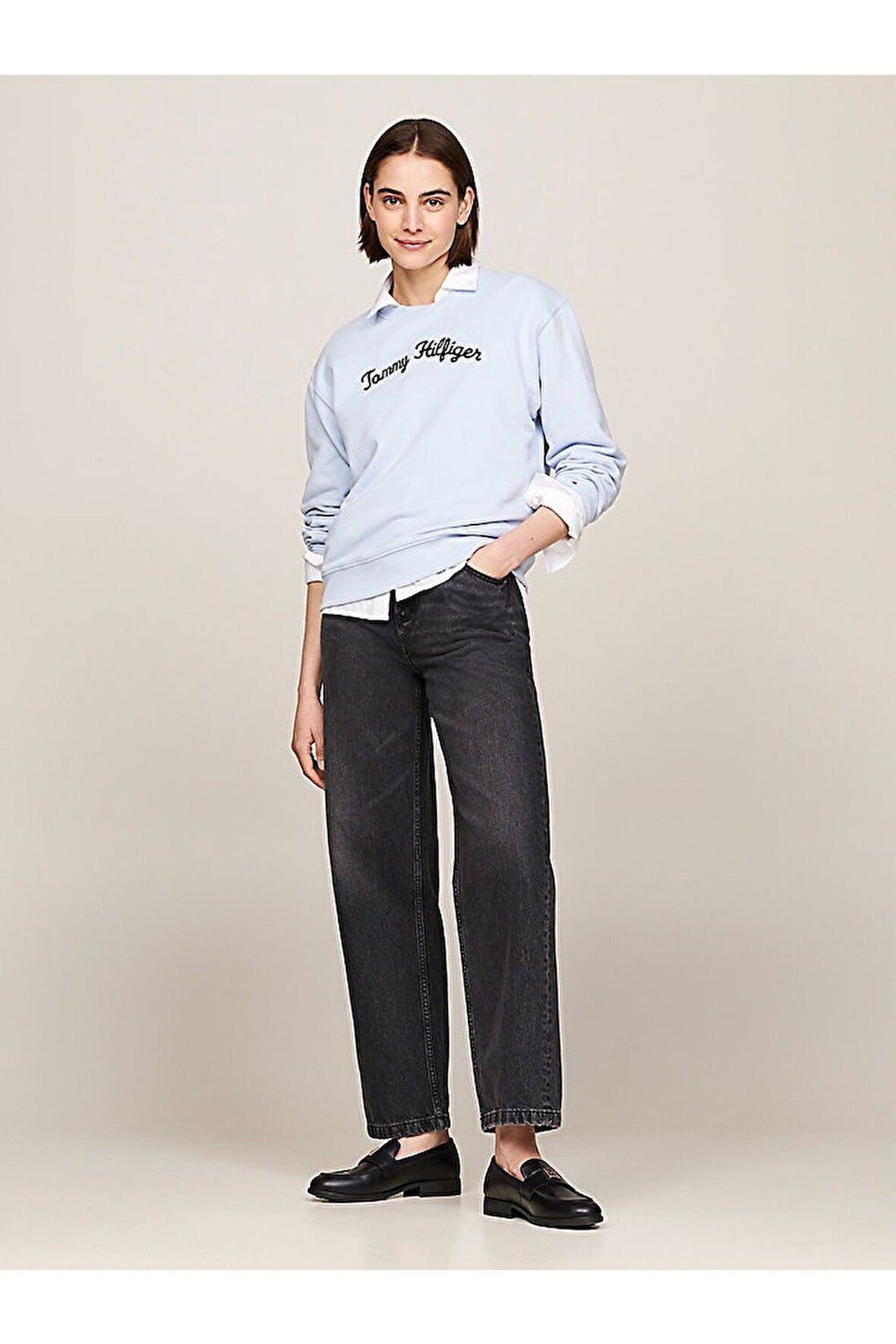 El Yazılı Nakışlı Sweatshirt