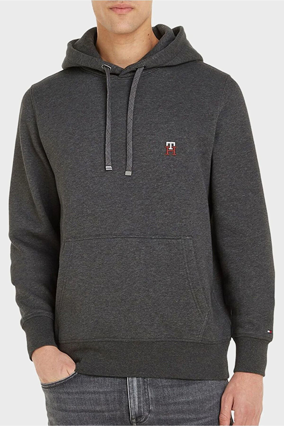 Erkek Regular Fıt Küçük Nakış Logo Sweatshirt