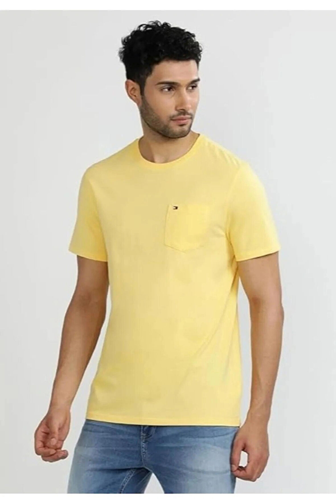 Tommy Hilfiger ORGANİK PAMUK CEPLİ BAYRAK LOGOLU TSHIRT