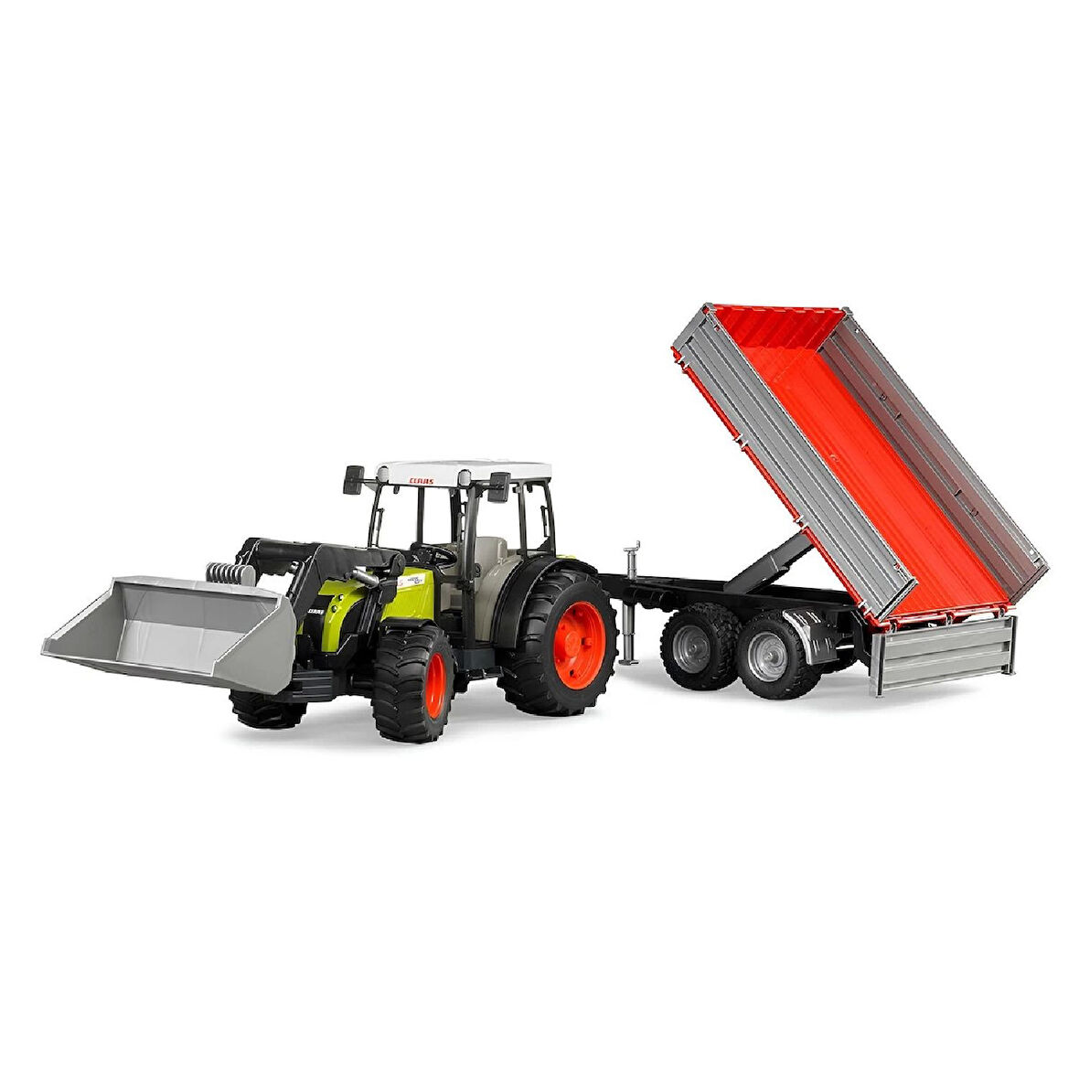 Model Claas Nectis 267F Kepçeli Traktör ve Römork Model Set