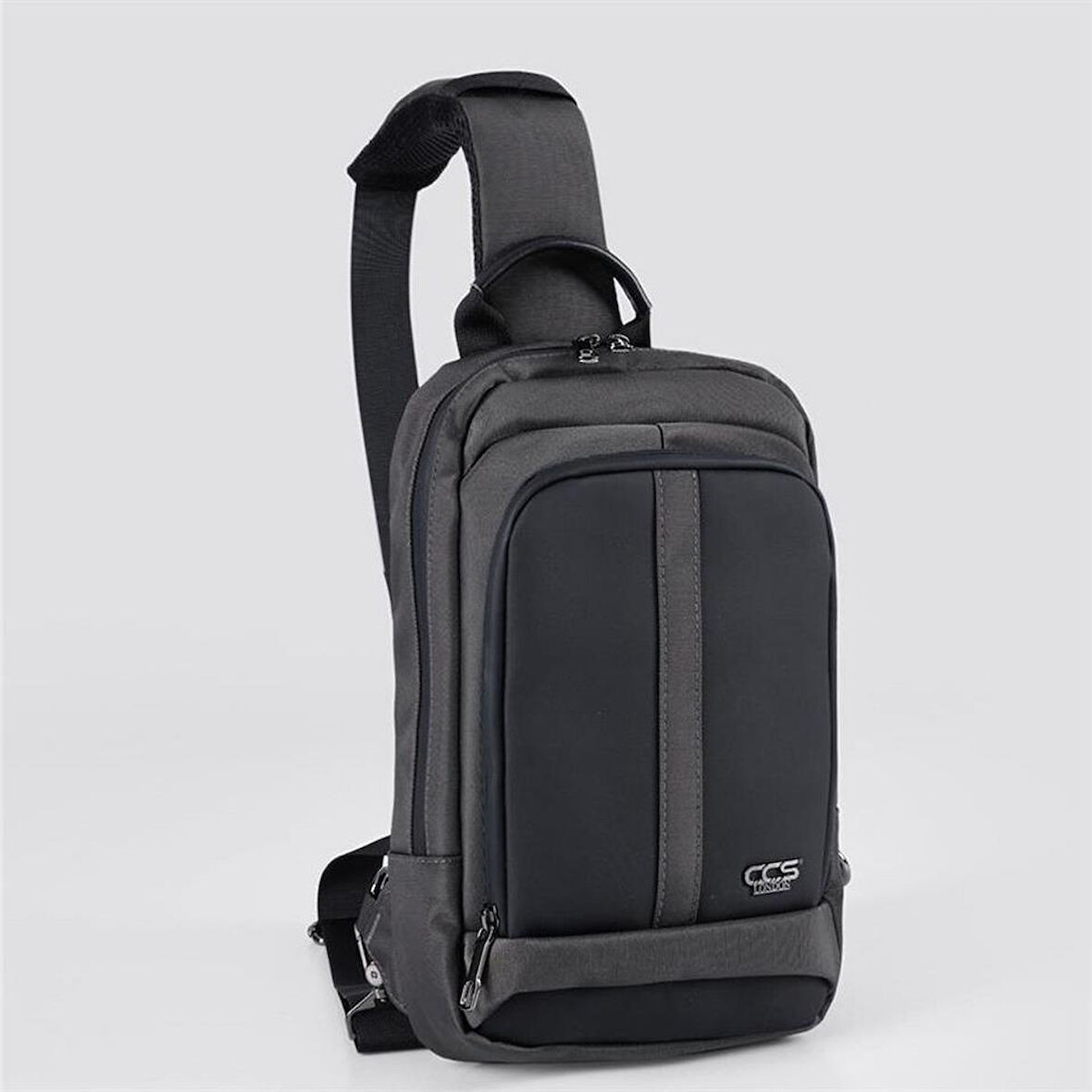 Ççs 51488 Tek Omuz Askılı Sırt ve Göğüs Çantası Gri