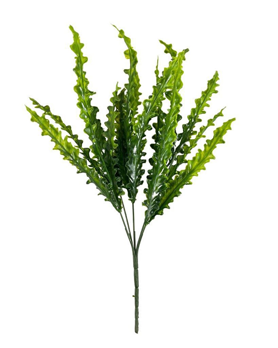 Yapay Çiçek Kıvırcık Saz Yeşil 5 Dallı 40*20cm Aradal Garnitür Çiçek 