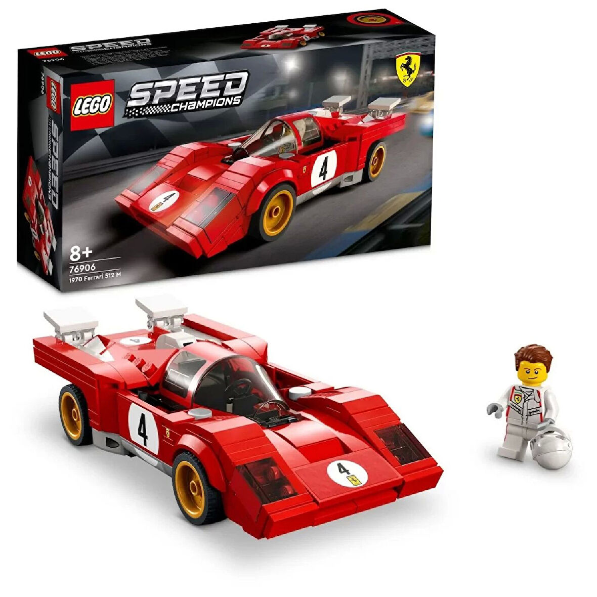 LEGO Speed Champions 1970 Ferrari 512 M 76906 Yarış Arabası Modeli Yapım Seti 291 Parça