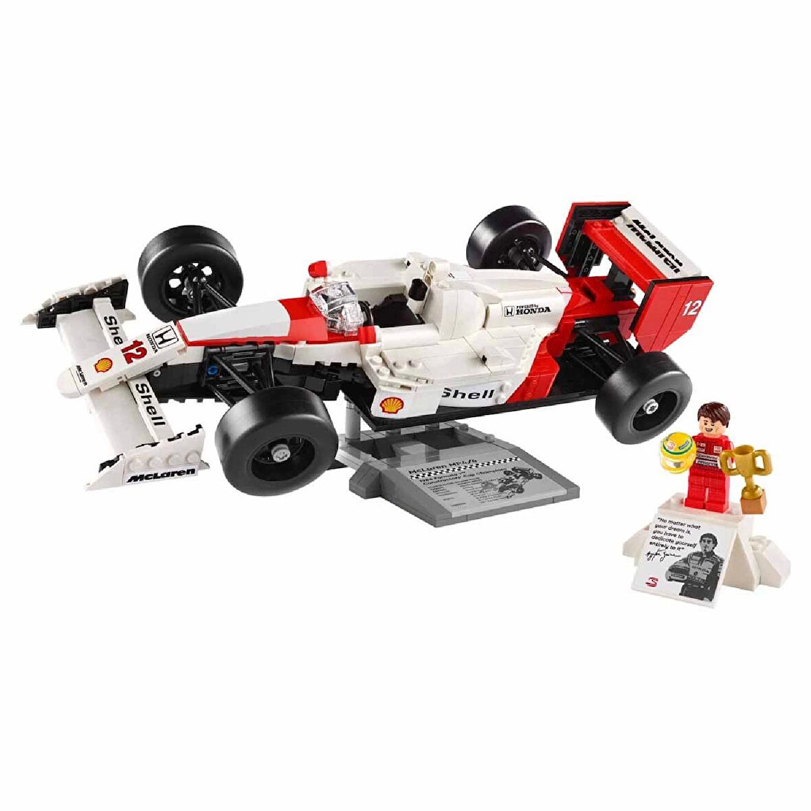 LEGO Icons McLaren MP4/4 ve Ayrton Senna Yaratıcı Model Araba Yapım Seti 693 Parça