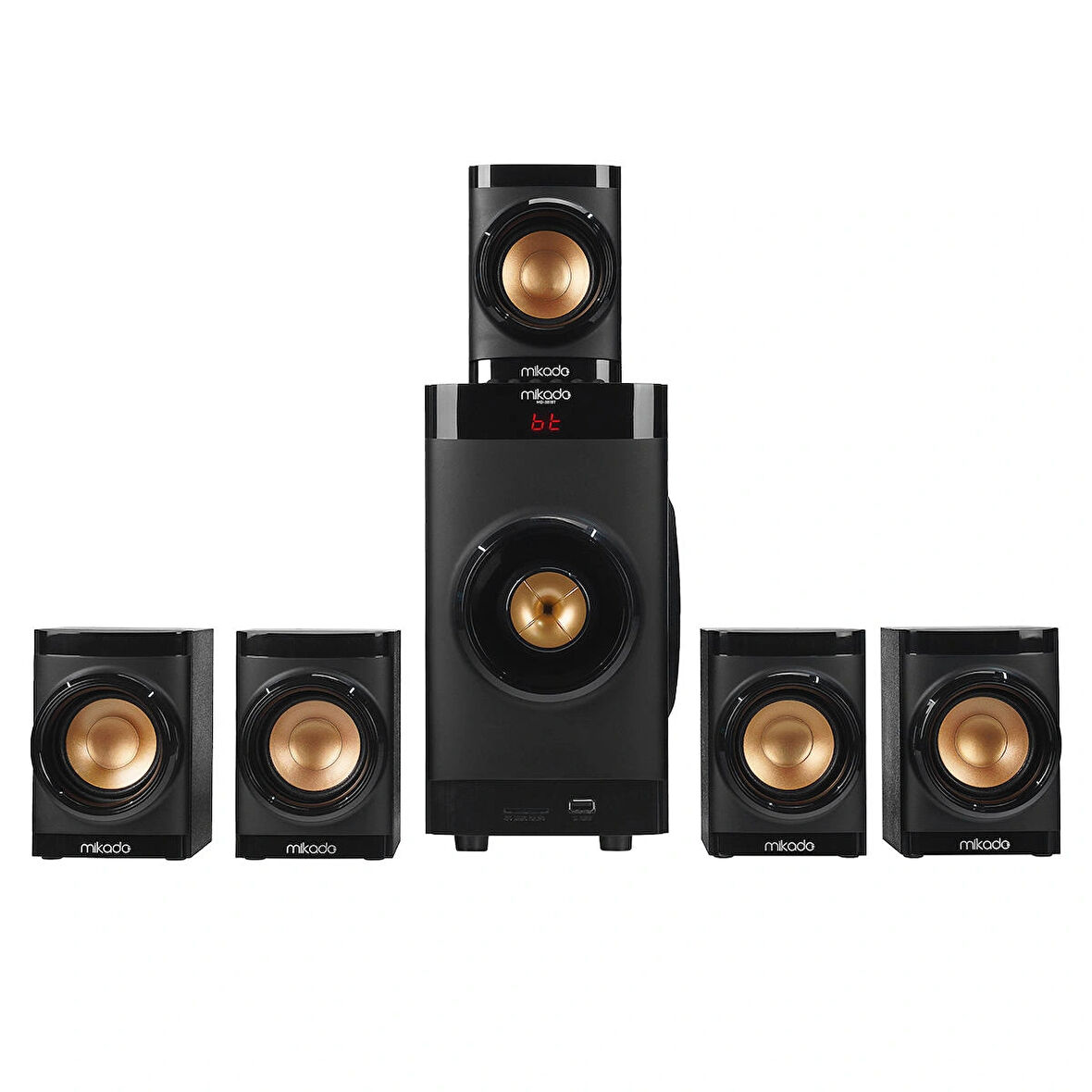 Mikado MD-381BT 5+1 Usb+SD+FM Destekli Multimedia Bluetooth Speaker