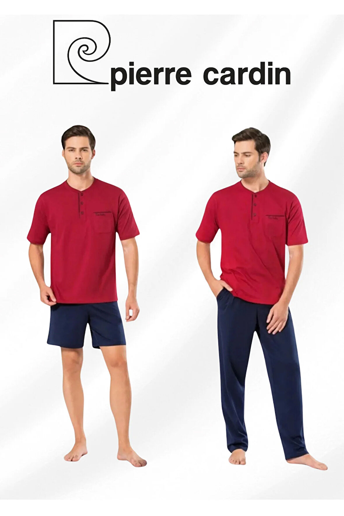 Erkek Ev Giyim 3'lü Penye %100 Pamuk Pijama Takımı L1.PC.004.12.17