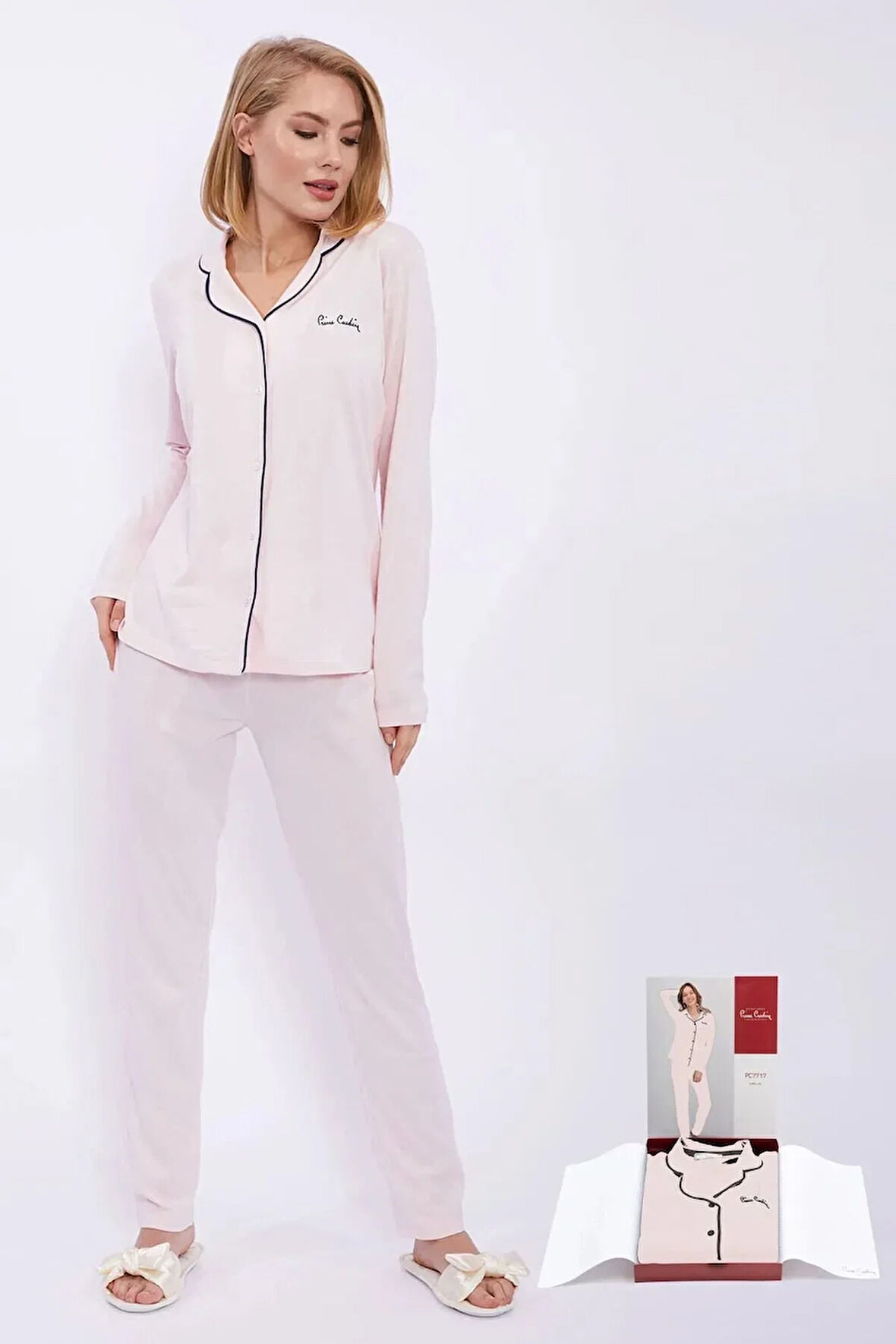 Kadın Klasik Regular Önden Düğmeli Pijama Takımı L1.PC.004.12.K15