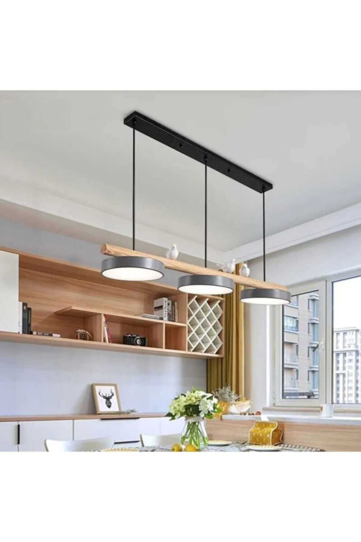 Modern Led Woad Avize