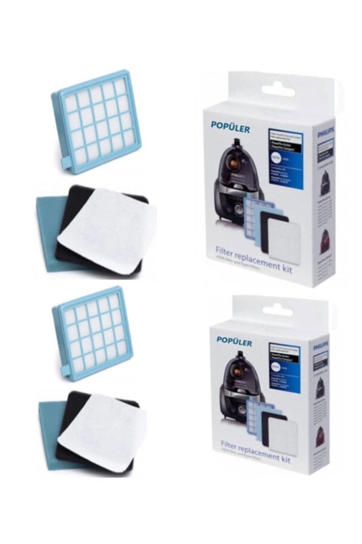 Fc 9323/07 Powerpro Compact Hepa Filtre Seti ( 2 Adet ) Uyumlu