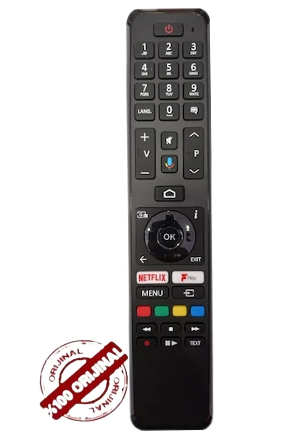 Ses Komutlu Rc 43161 Netflıx Play Mikrofon Tuşlu Lcd Led T Uyumlu (ORJİNAL)