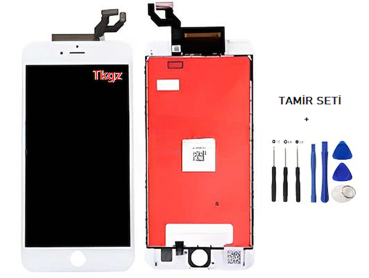 Tkgz - iPhone 6S PLUS Uyumlu Lcd Ekran Dokunmatik Orijinal (LW MARKA) BEYAZ + TAMİR SETİ