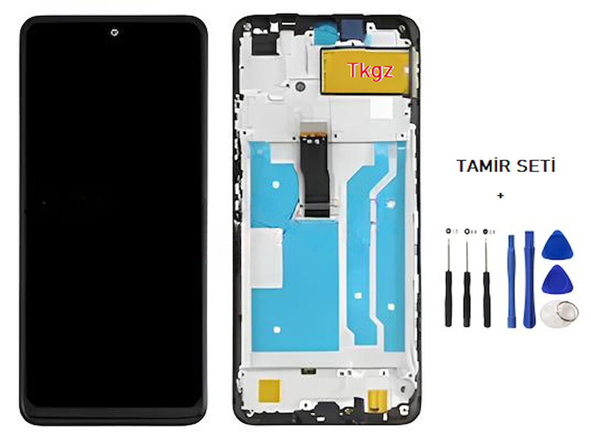 Tkgz - Huawei P Smart 2021 Uyumlu Lcd Ekran Dokunmatik Orijinal ÇITALI + TAMİR SETİ