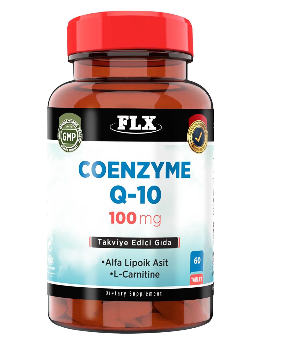 Koenzim 100 Mg Alfa Lipoik Asit L-Karnitin Coenzyme Q-10 60 Tablet
