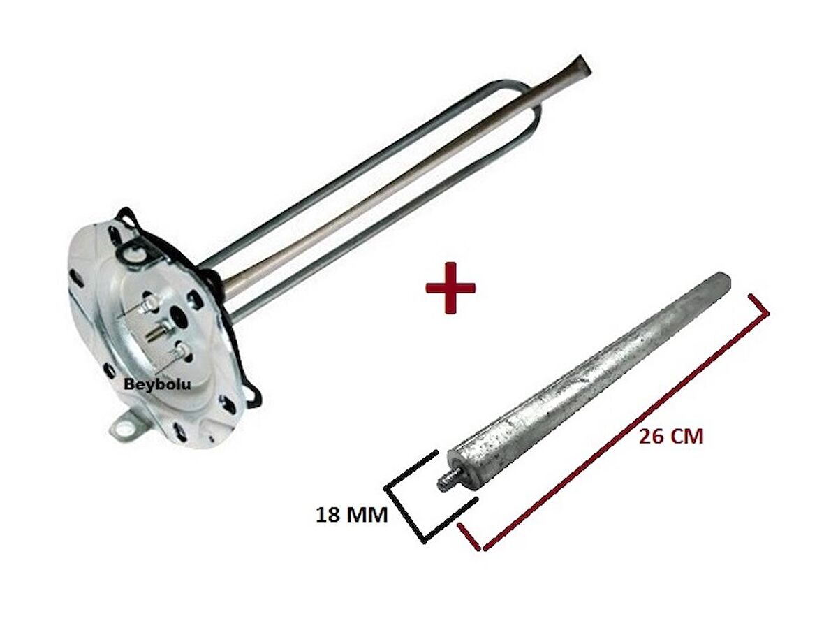  Baymak Anot + Rezistans , Termosifon Titanyum Rezistansı 2000 Watt