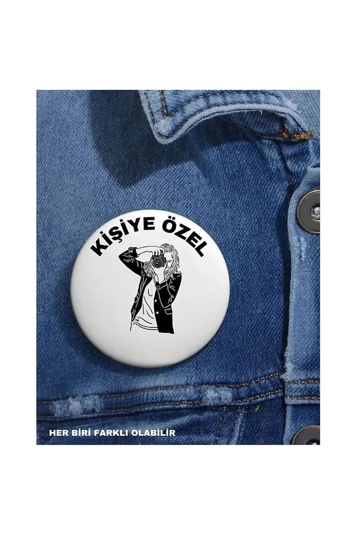 Büyük Boy Kişiye Özel Şık Tasarım Yeni Rozet 1 Adet 58 mm