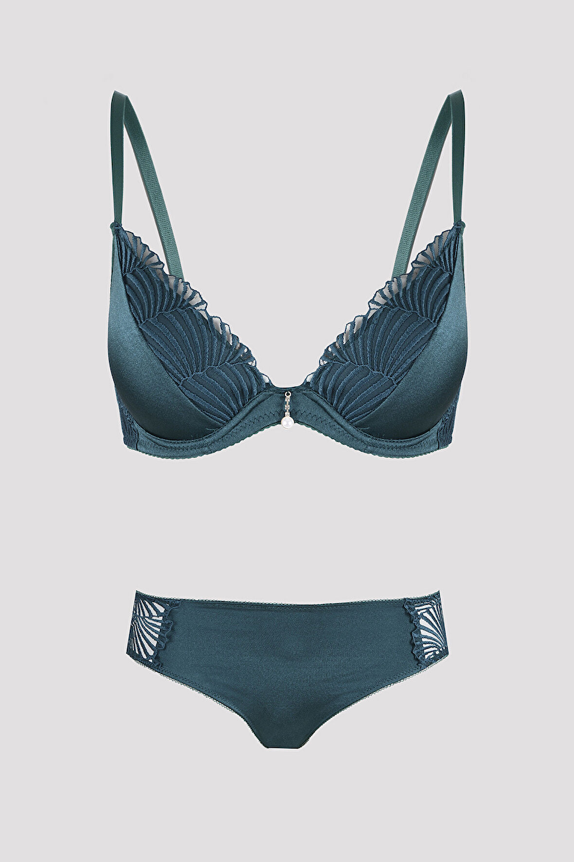 Zümrüt Yeşili Hafif Destekli Sütyen Takımı