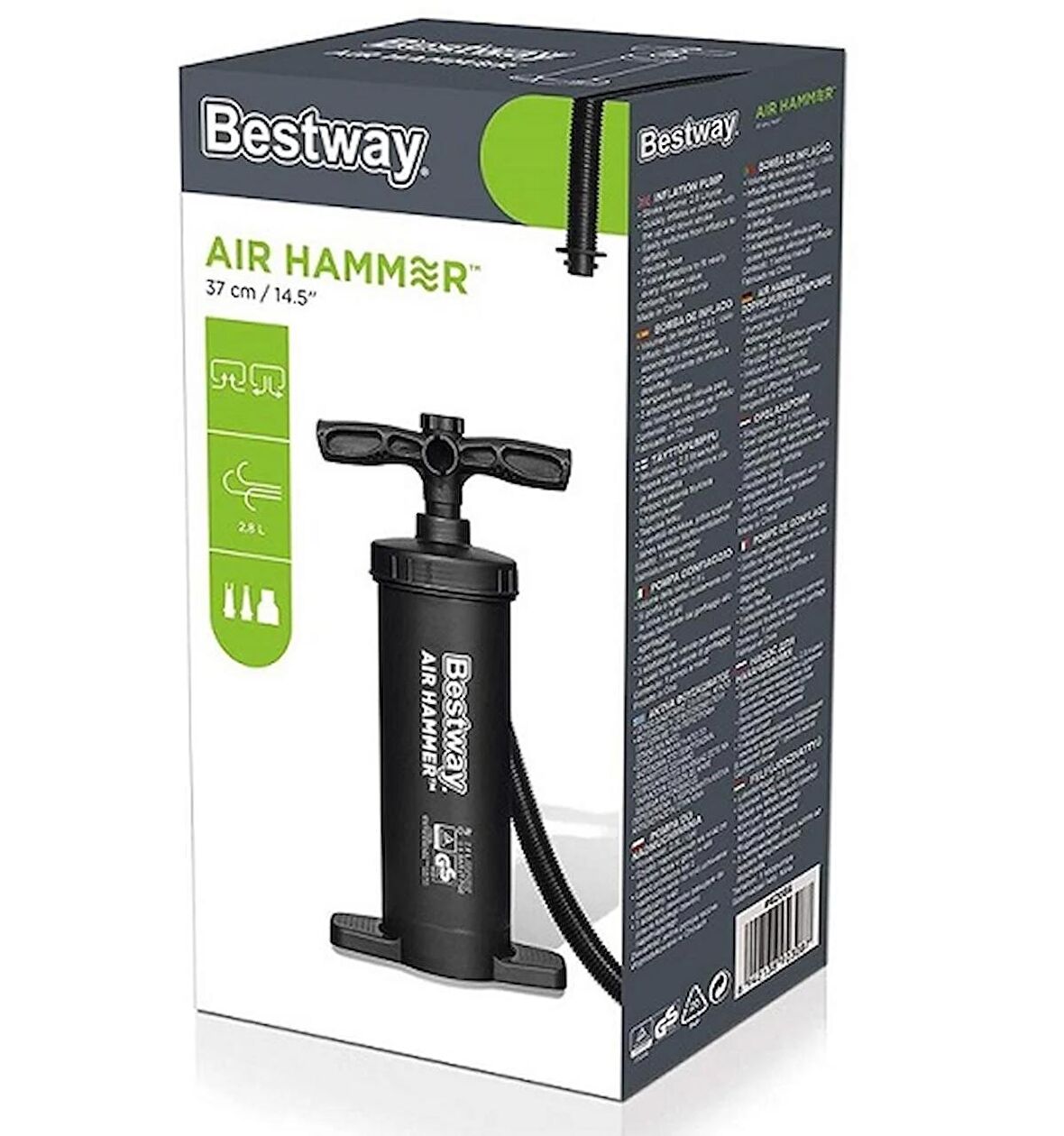 Bestway 62086 Delüx 37 cm Havuz ve Yatak Şişirme Pompası