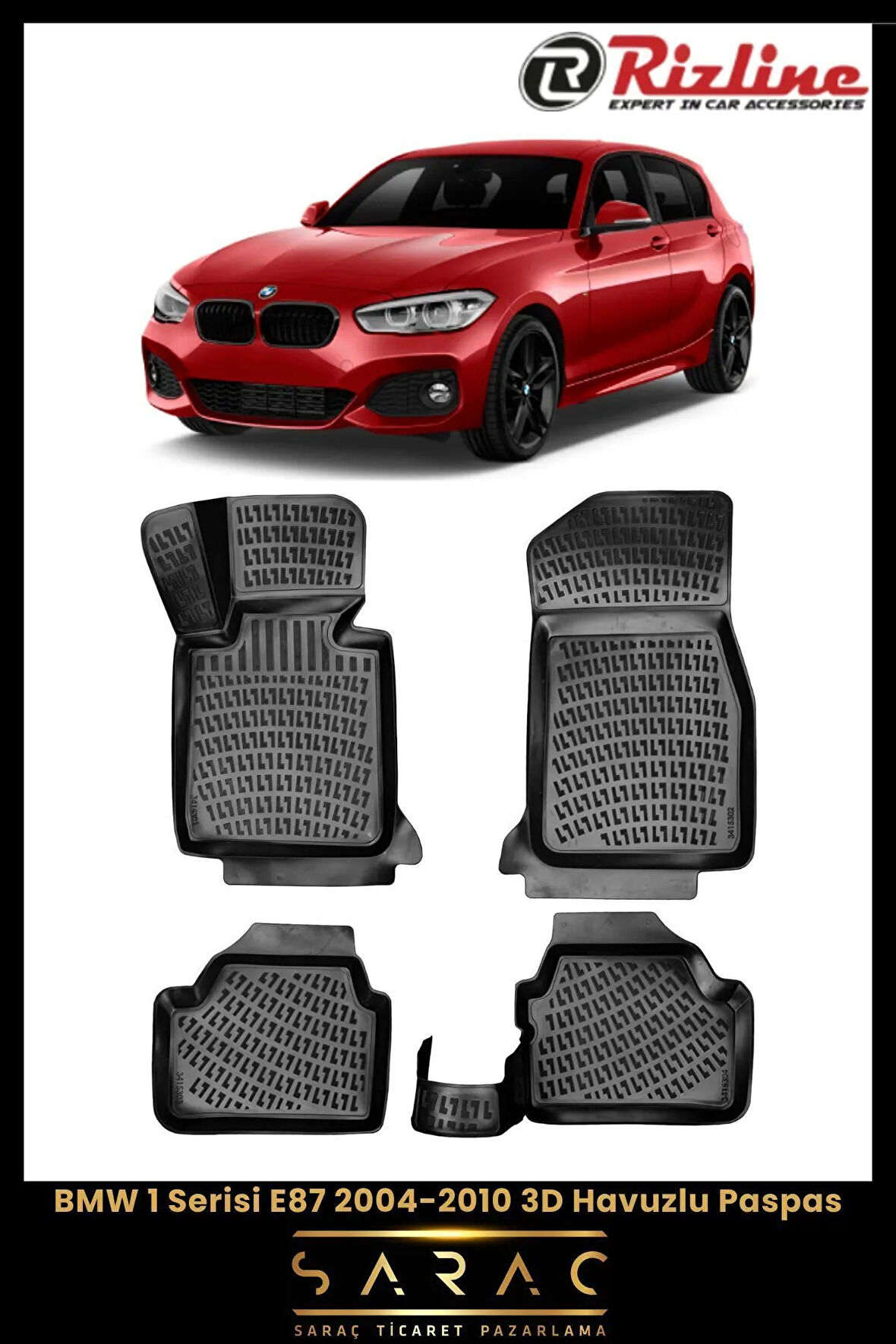 Rizline BMW 1 Serisi E87 2006 Model 3D Havuzlu Paspas