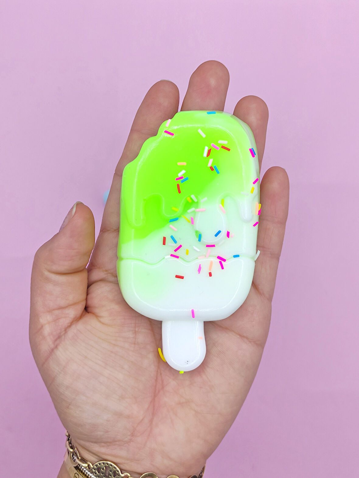 Dondurma Squishy Pullu Yumuşacık (5,5x10 cm) Sukuşi - Yeşil