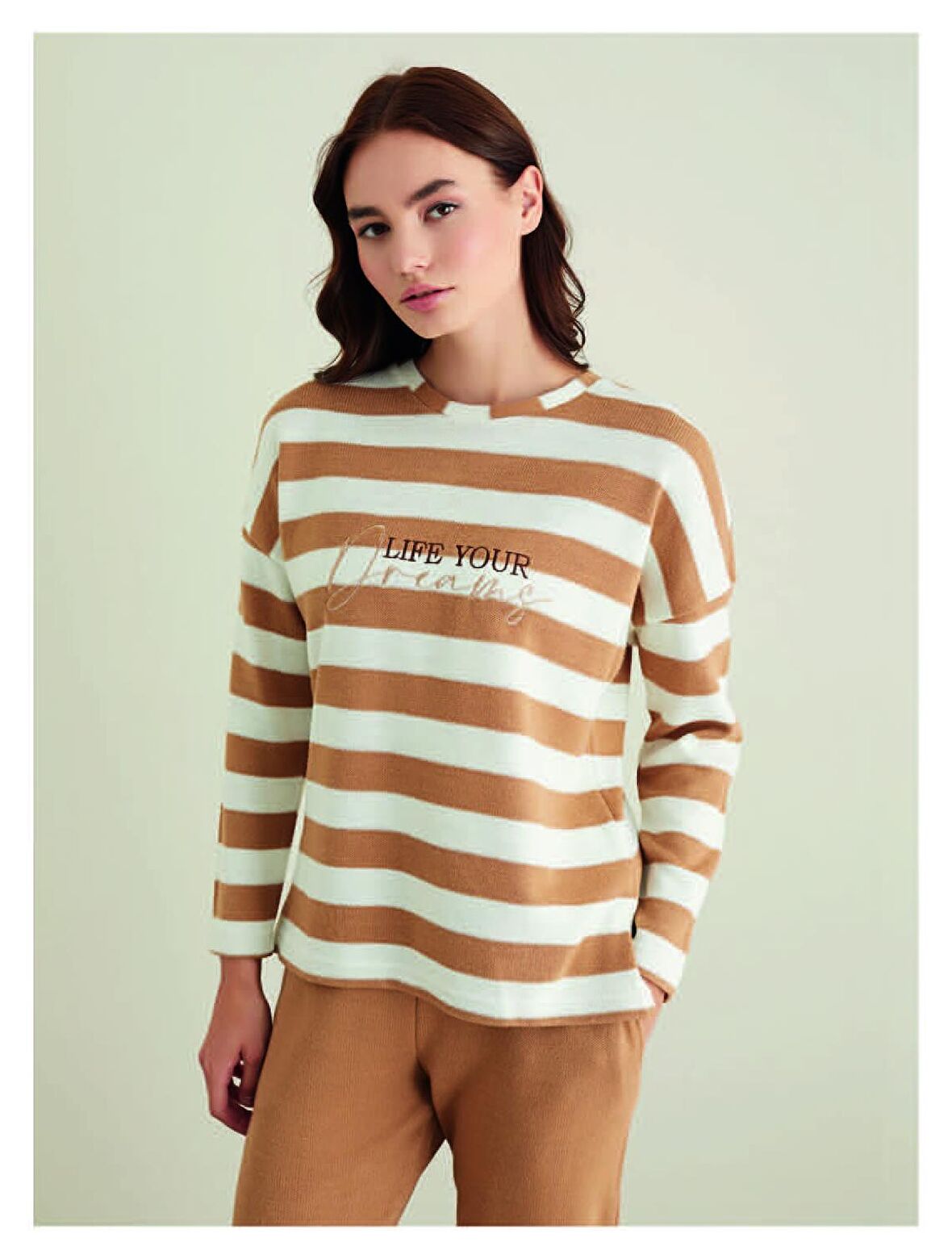 SENFONİ 7914  Kadın ÇİZGİLİ  SPOR TAKIM