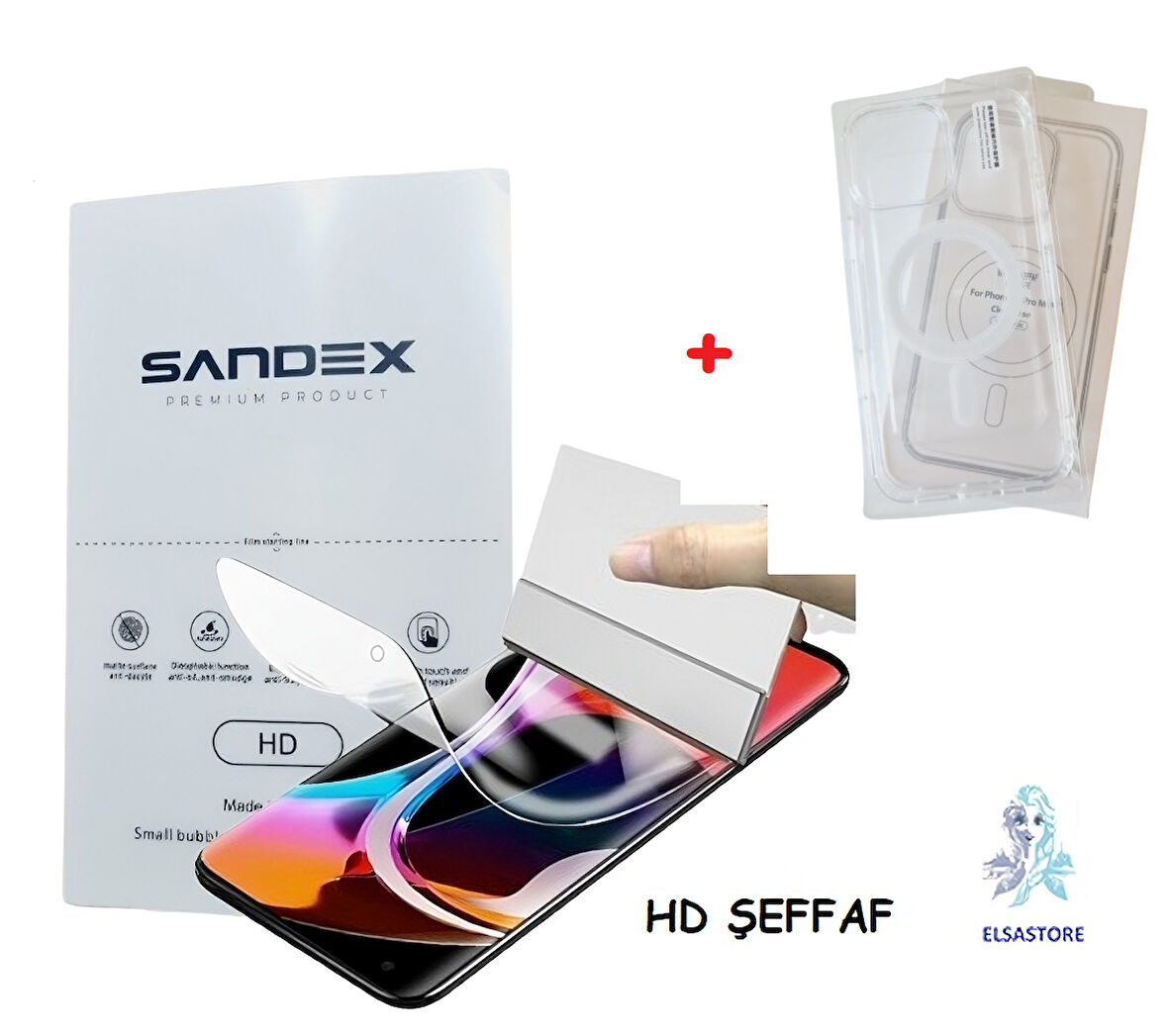 İphone 16 PRO MAX  Nano Ekran koruyucu HD + MagSafe Şeffaf Kılıf