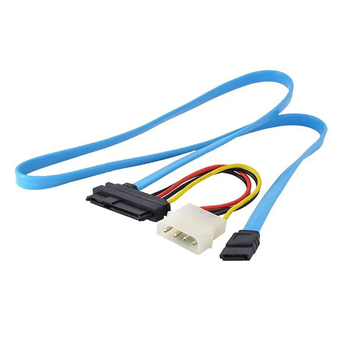 SATA 7 pin SFF 8482 SAS 29 pin çevirici kablo 4 pin molex güç 70cm