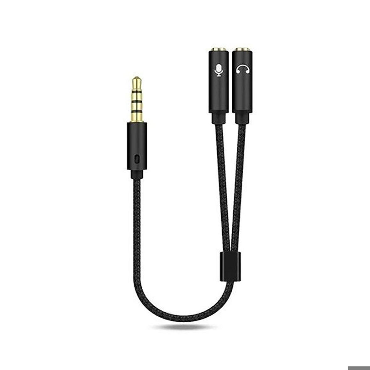 3.5mm stereo Kulaklık mikrofon birleştirici Y splitter kablo 