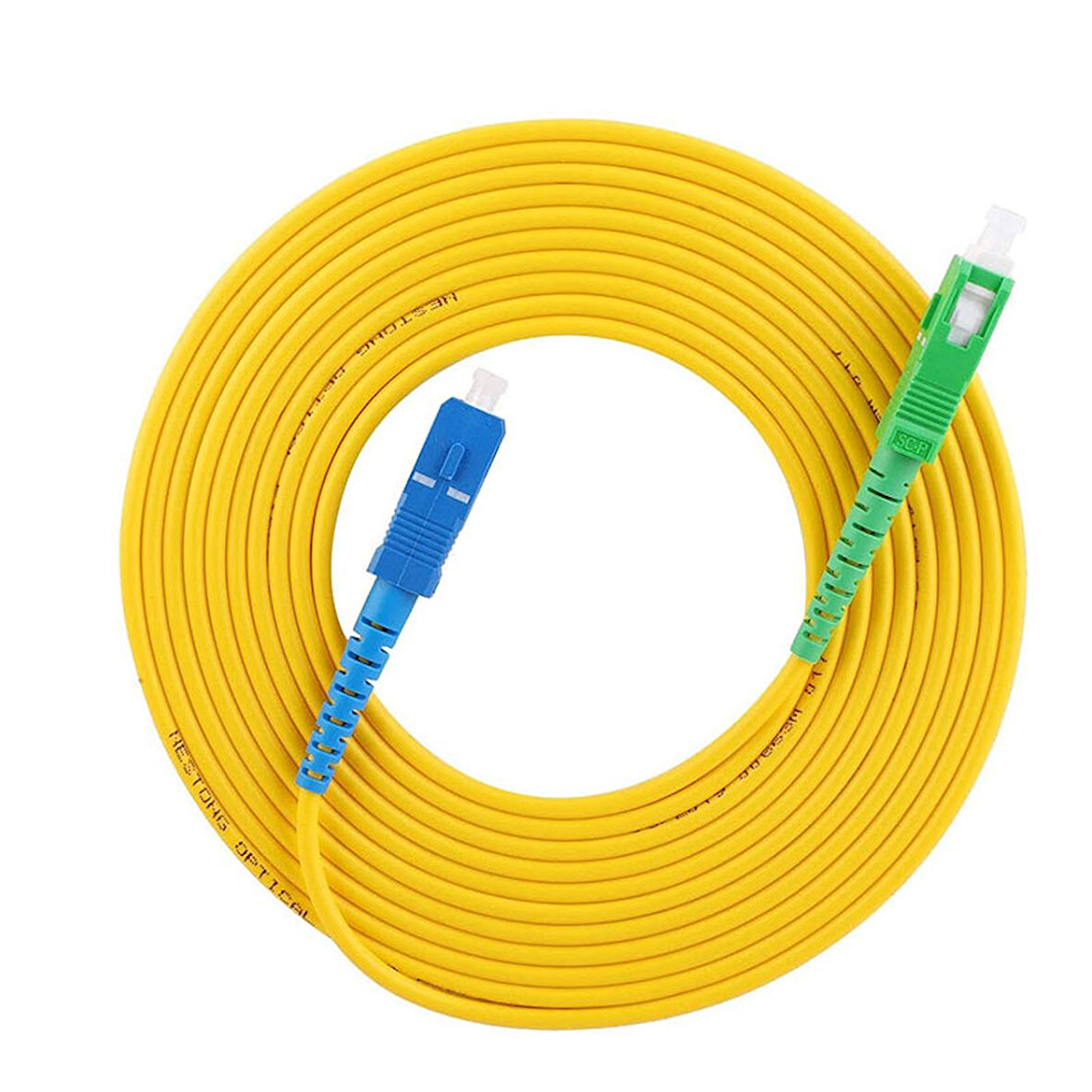 Fiber optik patch cord SC UPC to SC APC simplex fiber optik kablo 15m