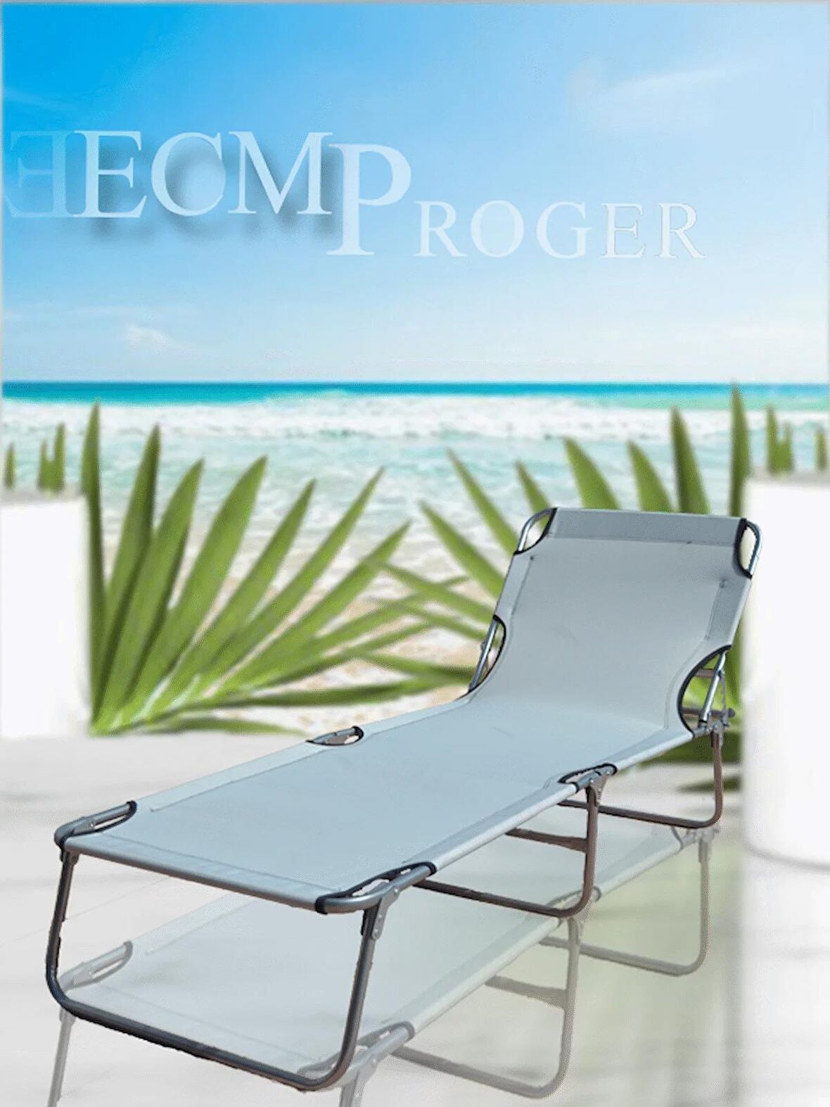 ECM PROGER KATLANIR KADEMELİ ŞEZLONG -GRİ 