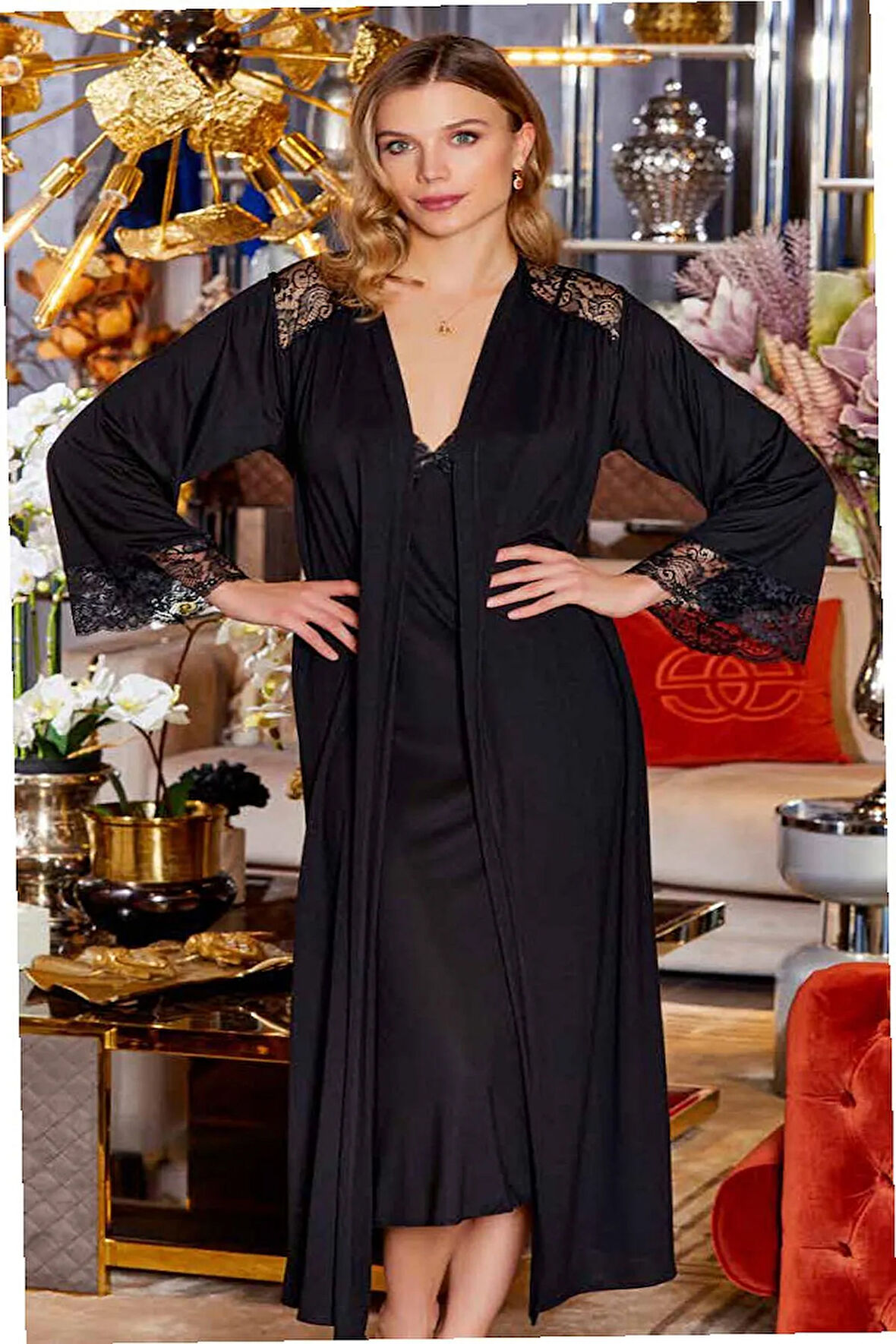 Çeyizlik Dantelli Penye 6'lı Set