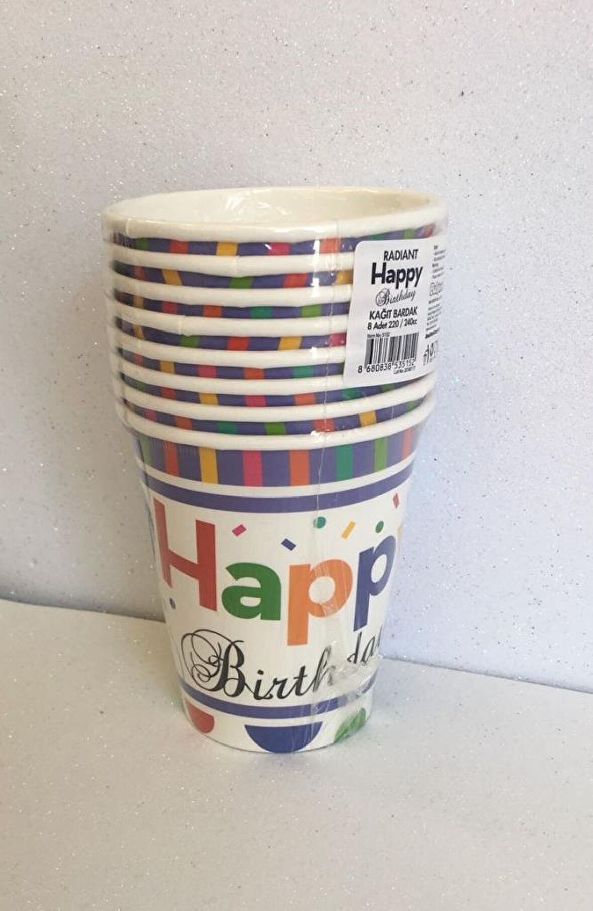 BARDAK RADİANT HAPPY BİRTHDAY 8'Lİ