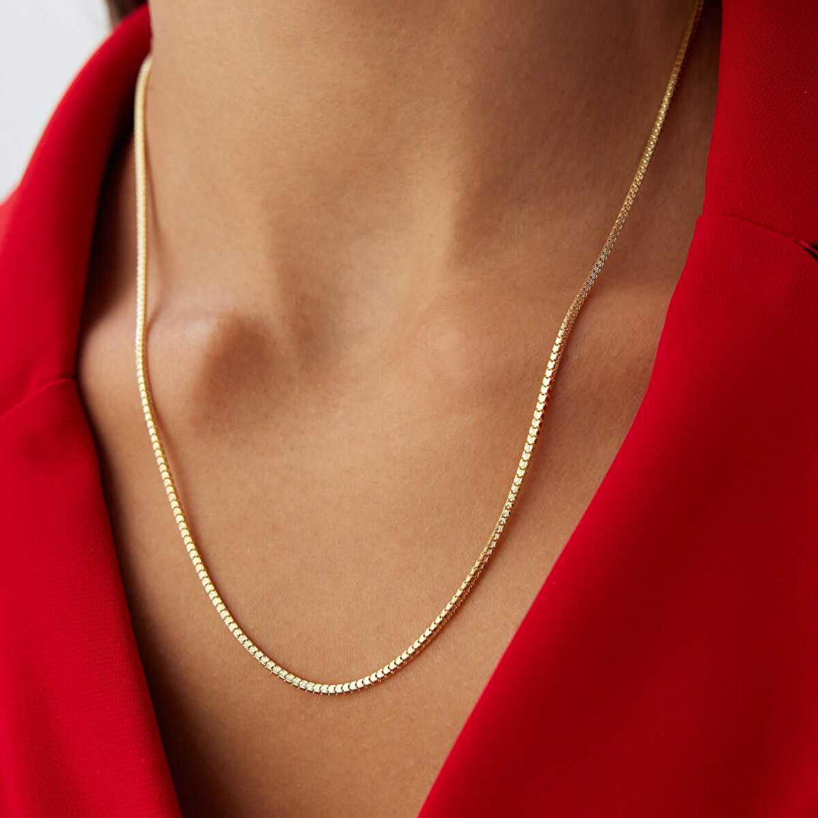 İtalyan Dokulu Küp Zincir