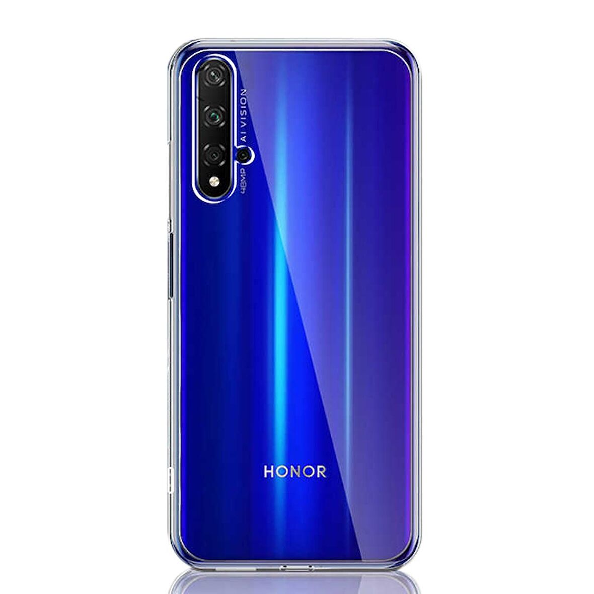 Gpack Huawei Honor 20 Kılıf Süper Silikon Yumuşak Arka KorumaNano Glass
