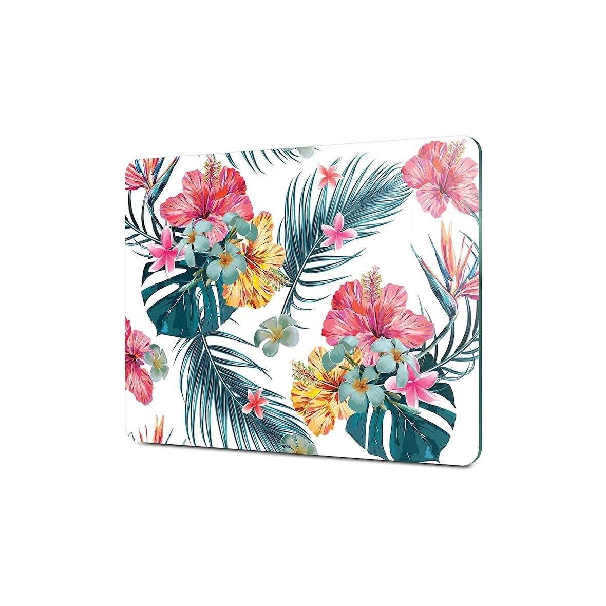 Decovetro Cam Kesme Tahtası Tropikal Çiçek Desenli 30x40 Cm