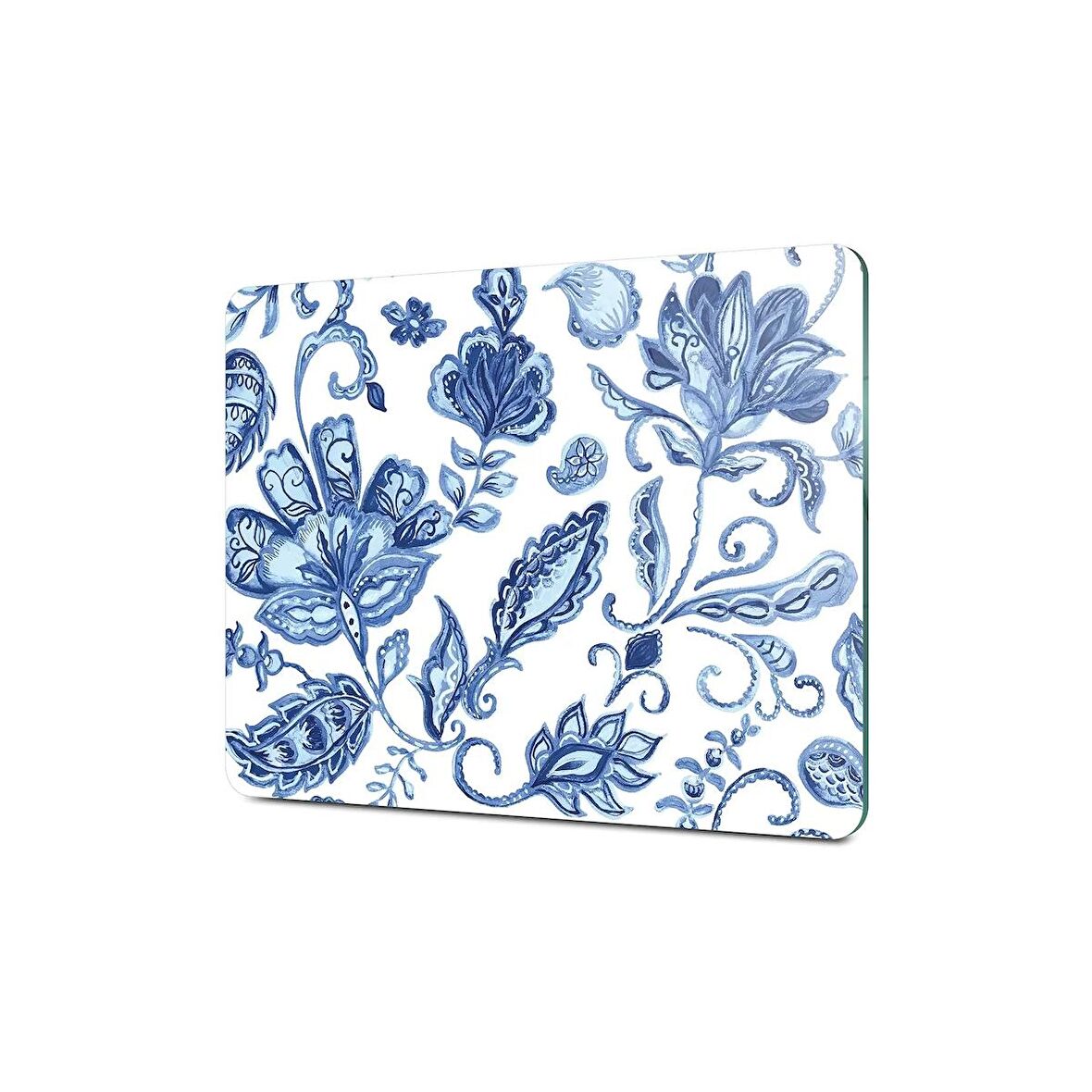 Decovetro Cam Kesme Tahtası Çini Çiçek Desenli 30x40 Cm